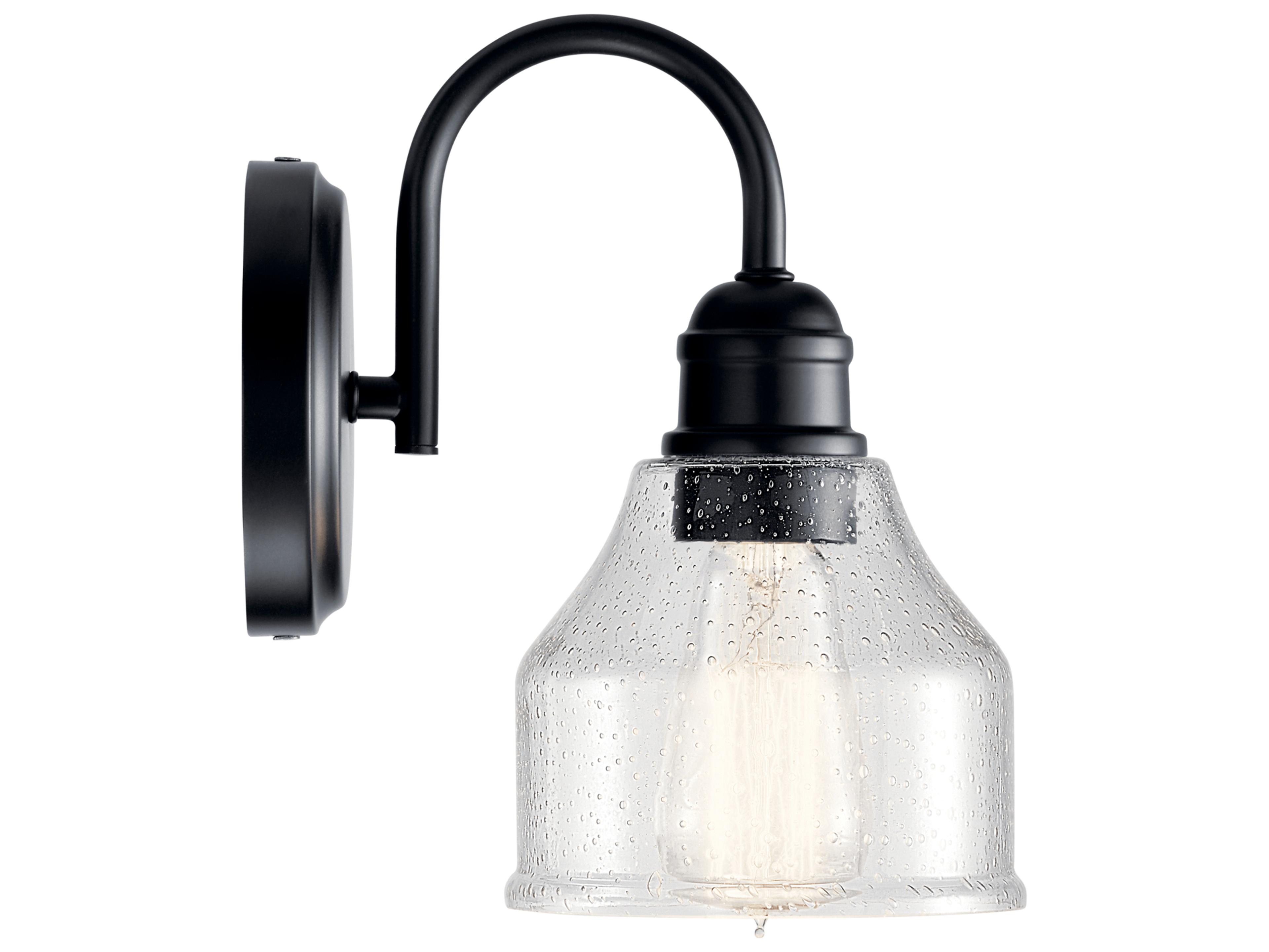 Kichler Avery 1-Light Black Wall Sconce