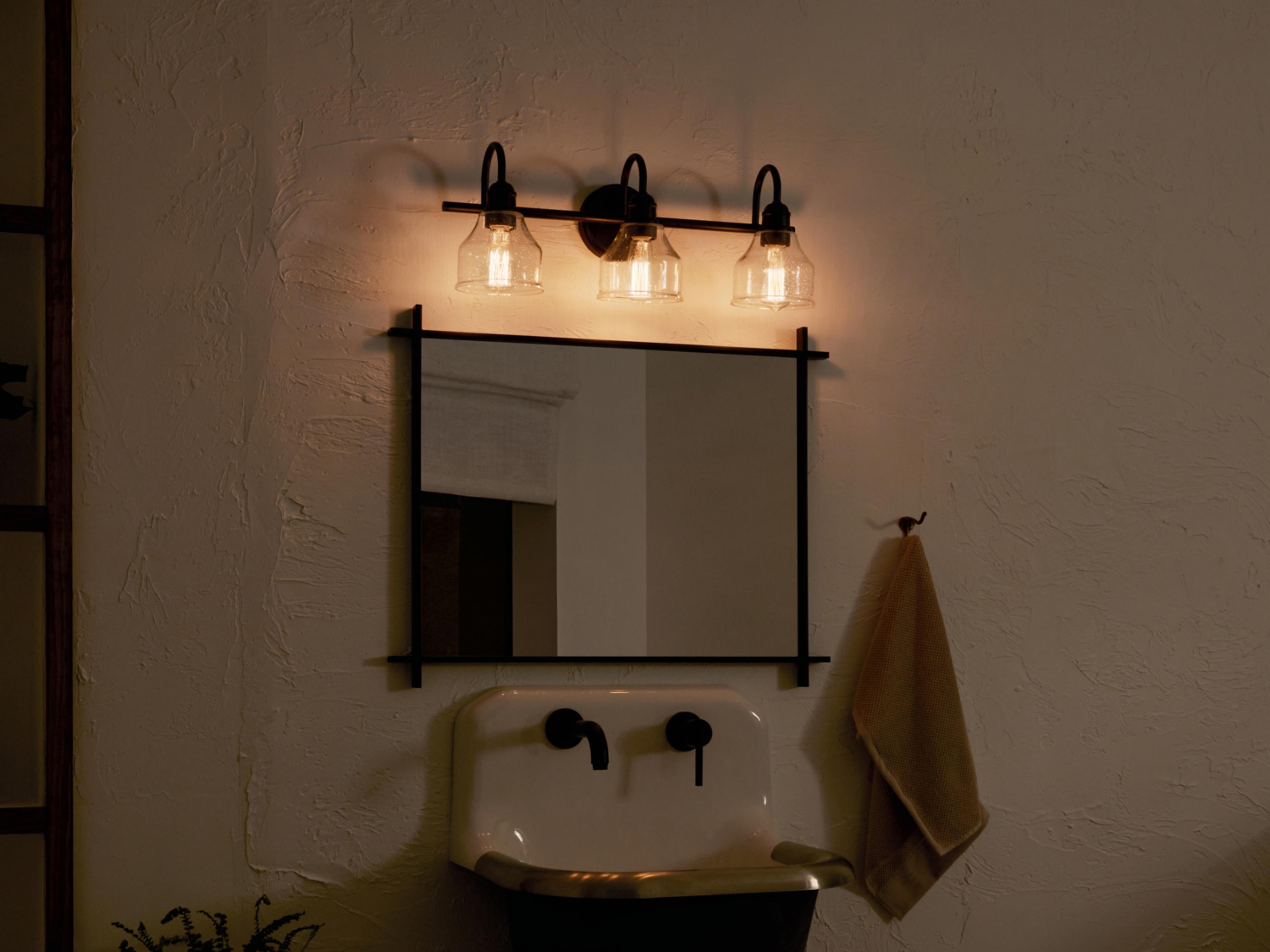 Kichler Avery 3-Light Black Vanity Light