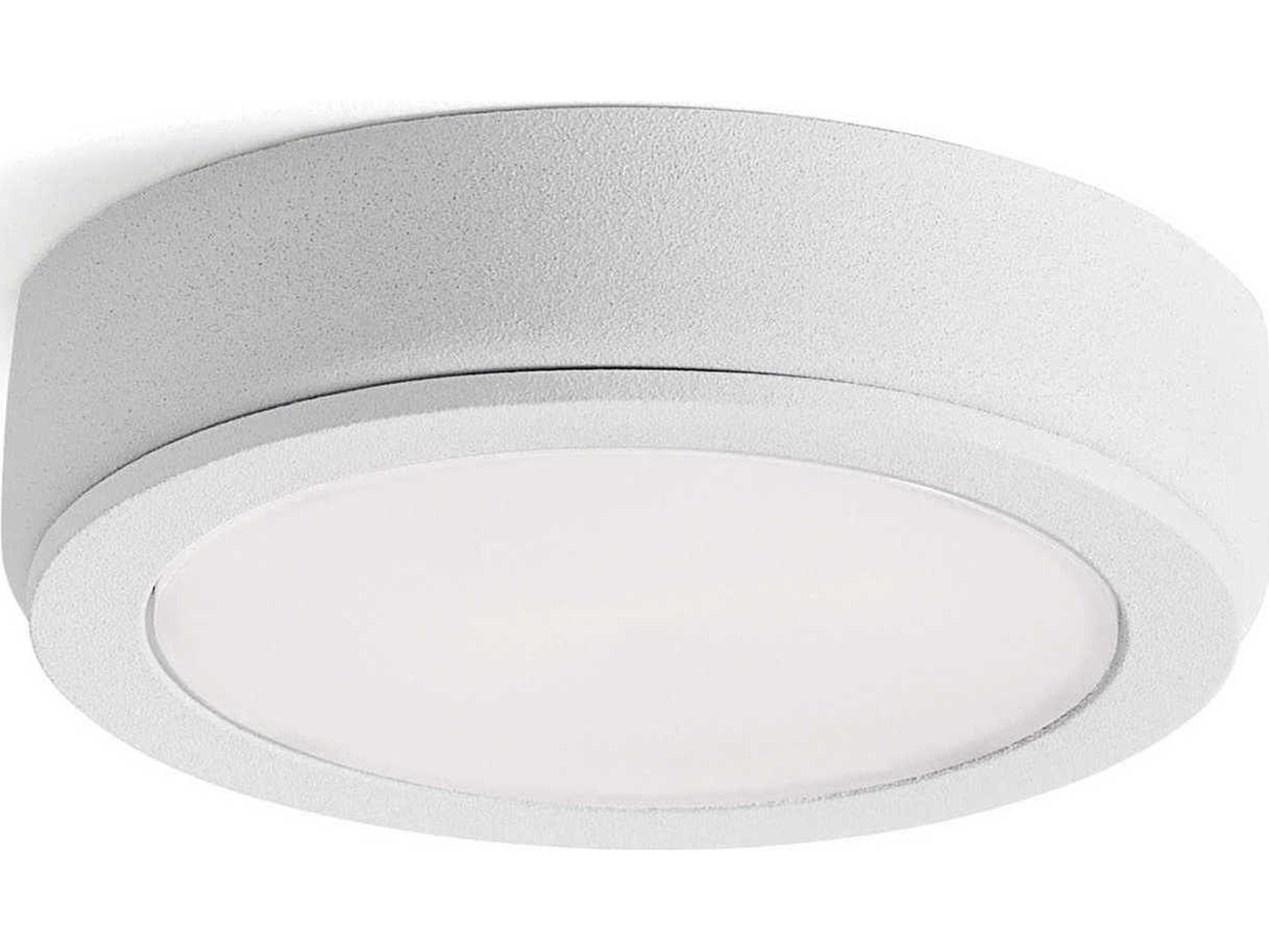Textured White 2700K LED Round Under Cabinet Light