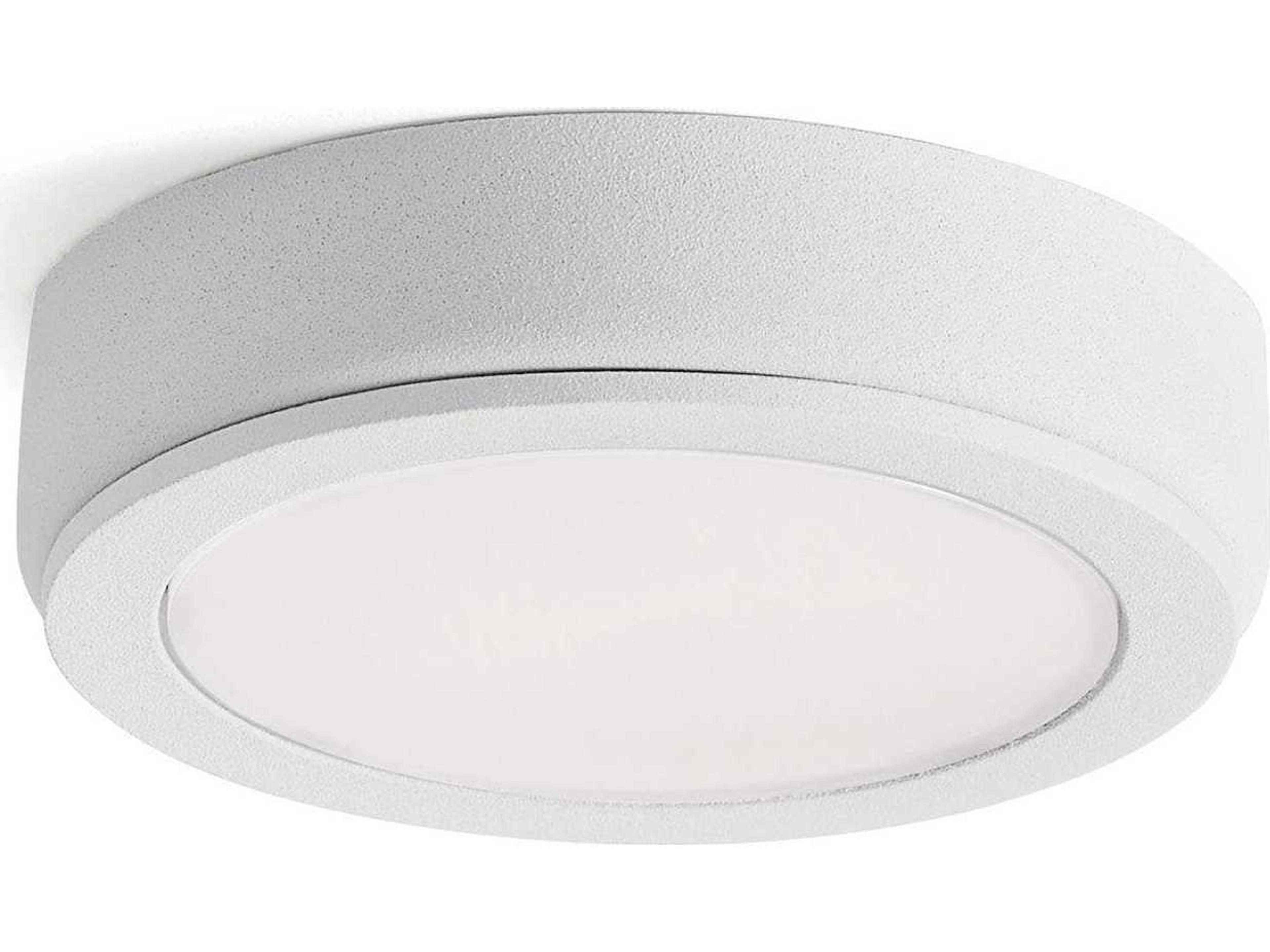 Textured White 3000K LED Round Under Cabinet Light