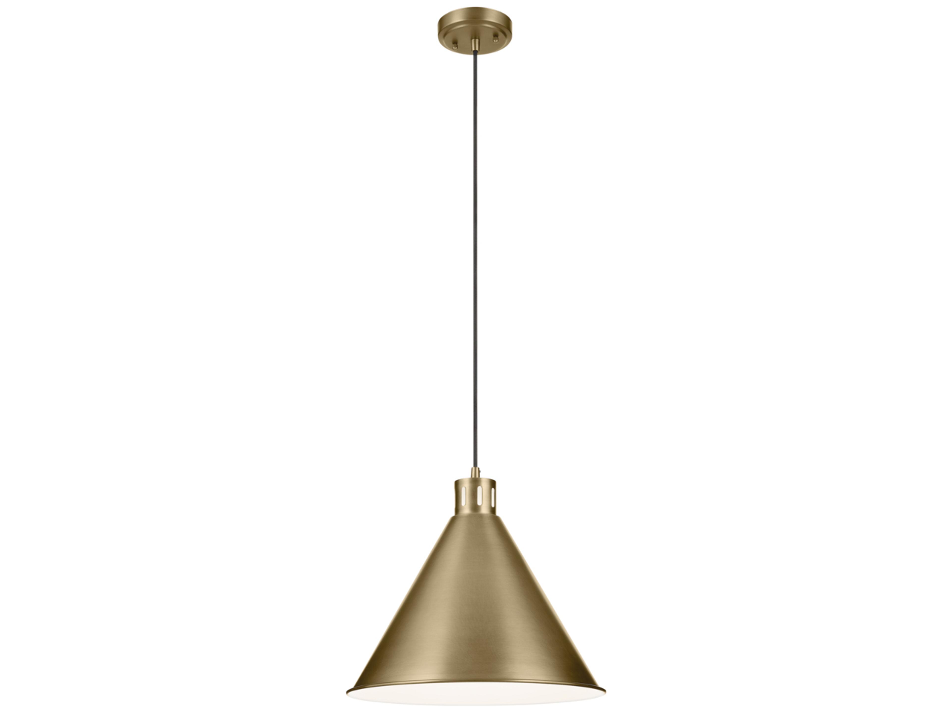 Zailey 1-Light Natural Brass Pendant