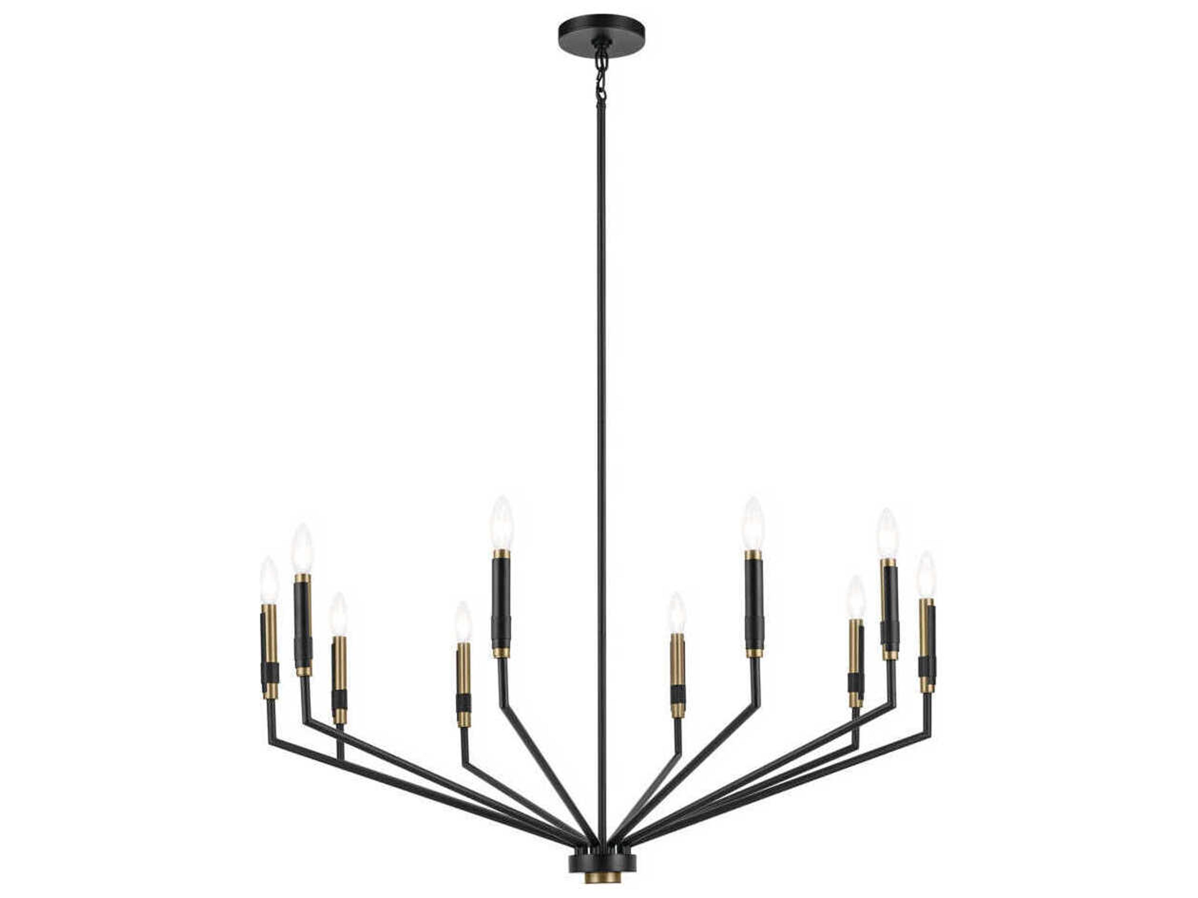 Armand 10-Light Black Candelabra Chandelier