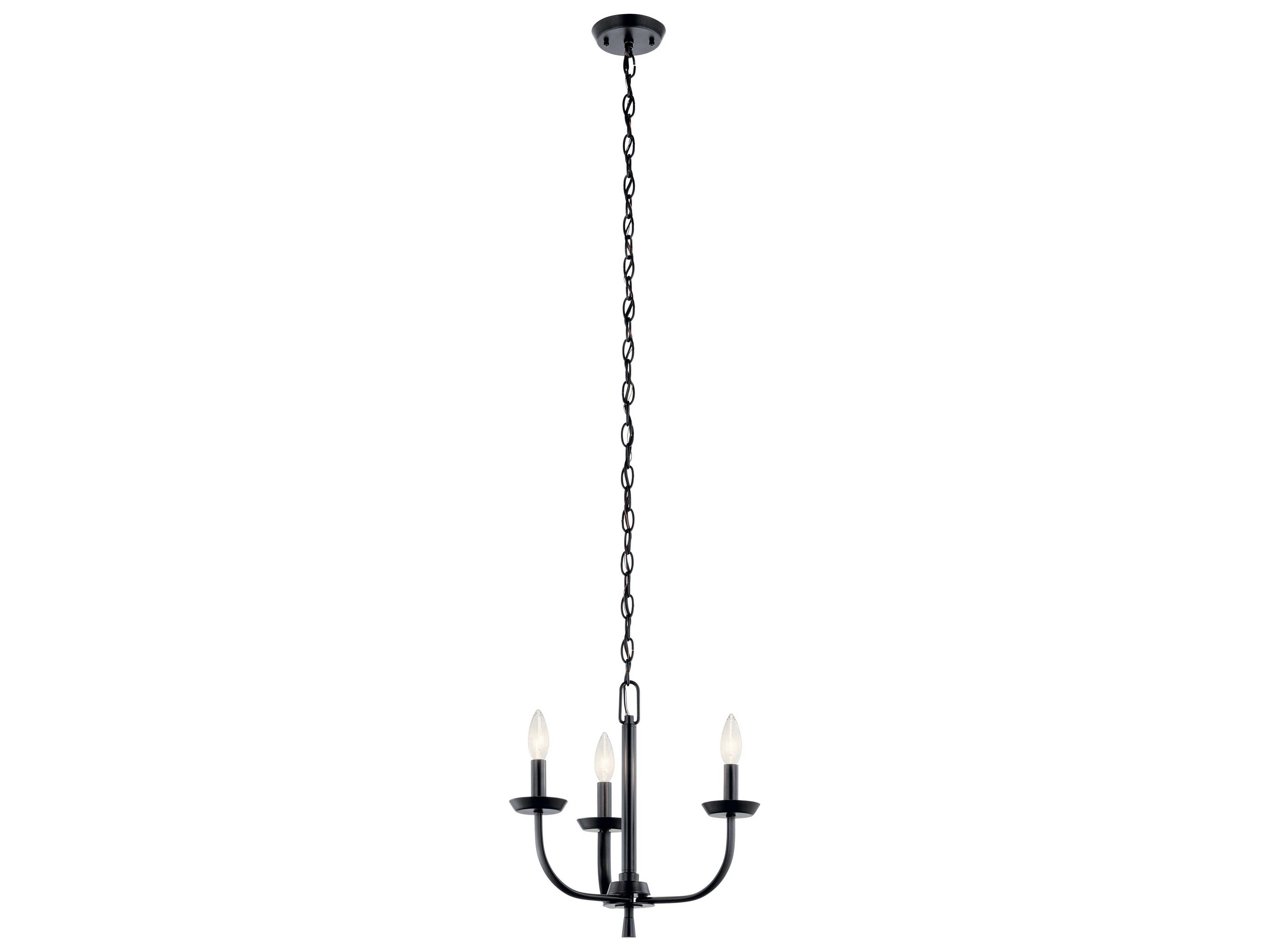 Kennewick 3-Light Black Candelabra Chandelier