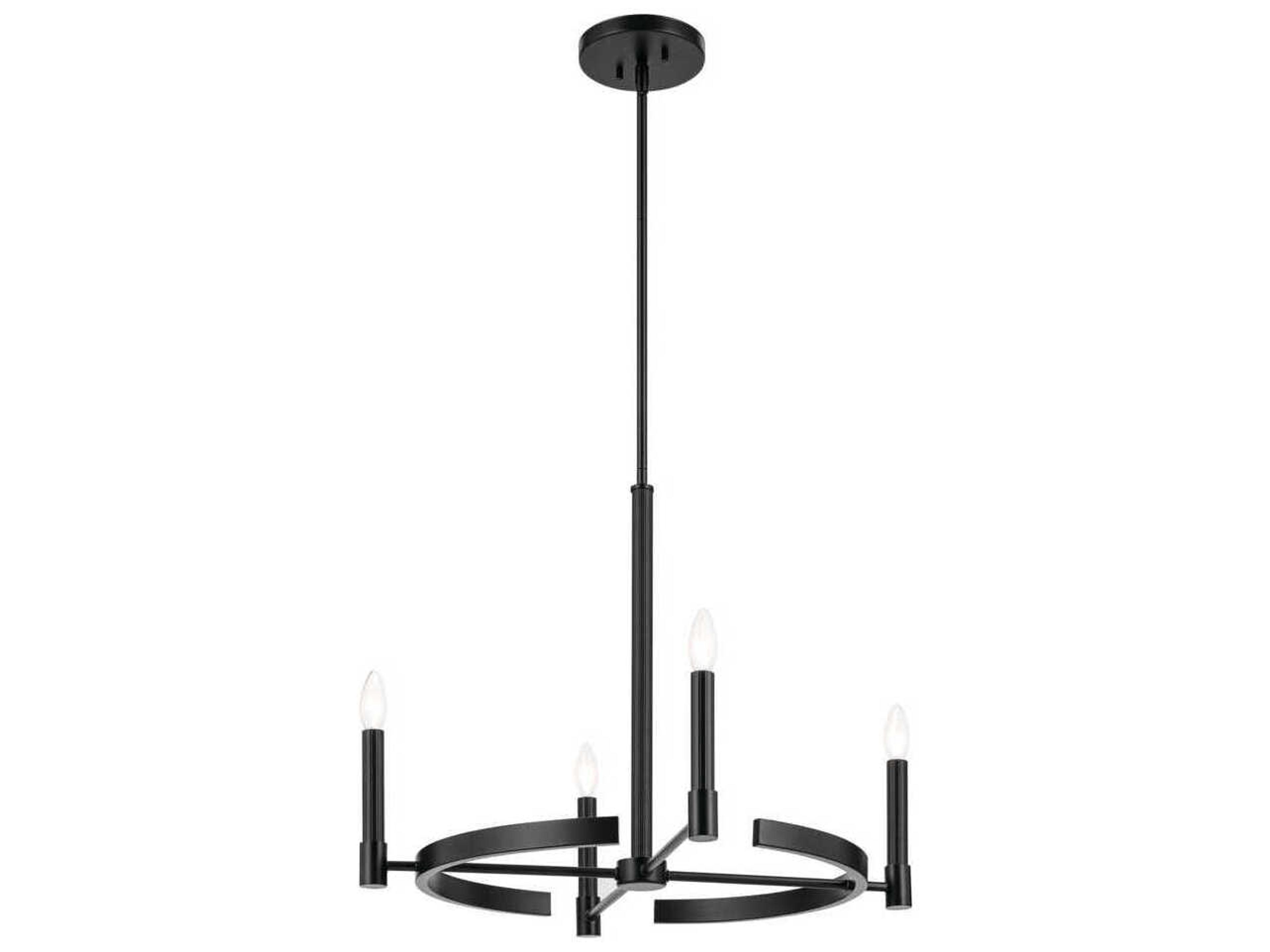 Tolani 4-Light Black Candelabra Chandelier