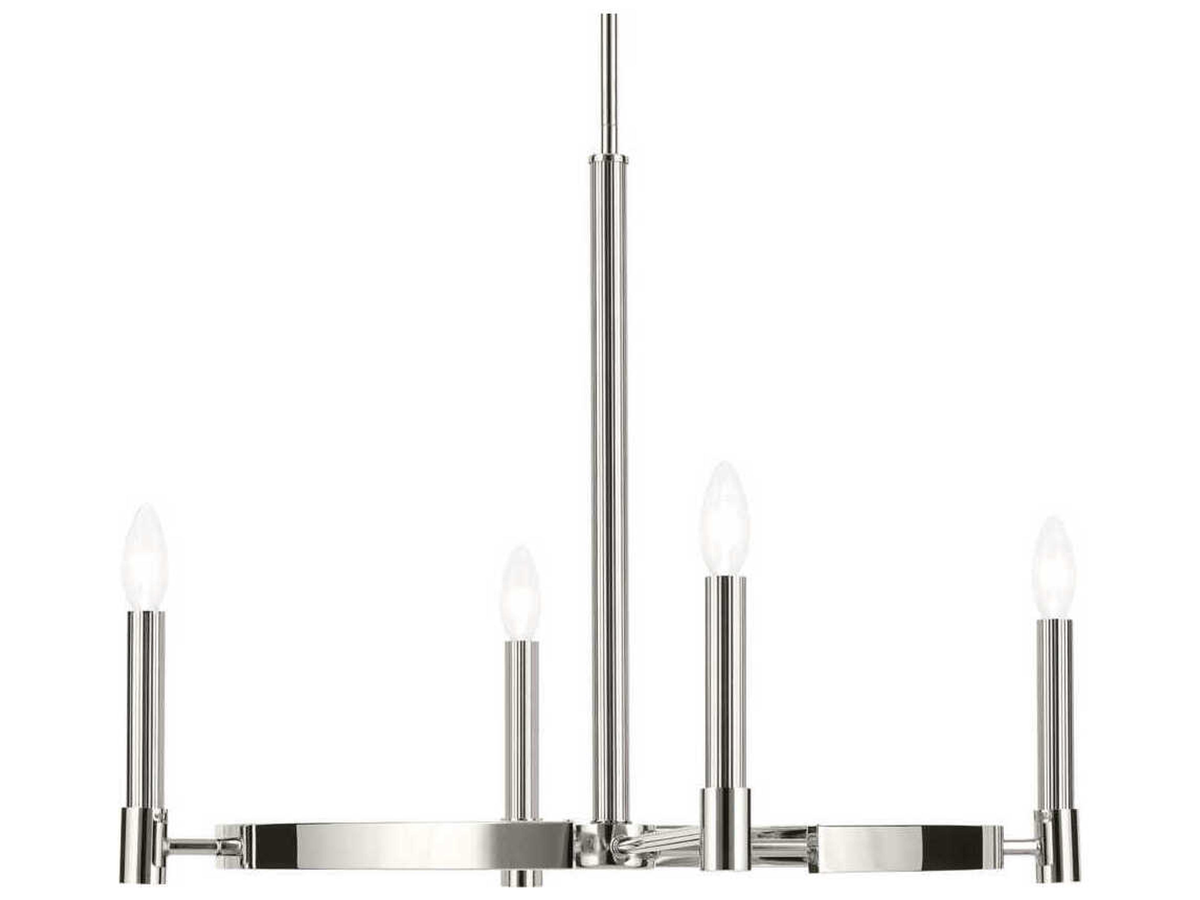 Kichler Tolani 4-Light Polished Nickel Candelabra Chandelier
