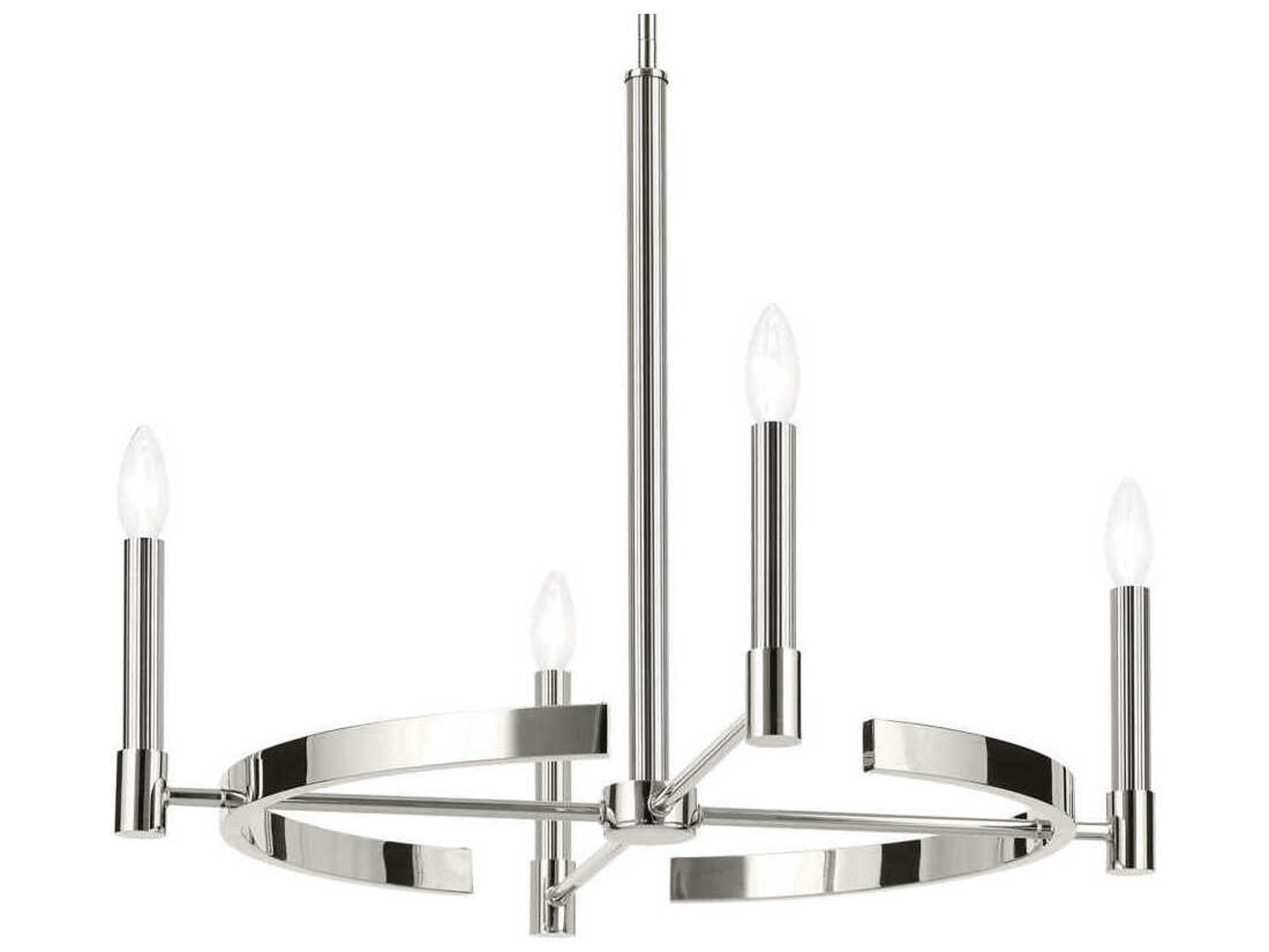 Kichler Tolani 4-Light Polished Nickel Candelabra Chandelier