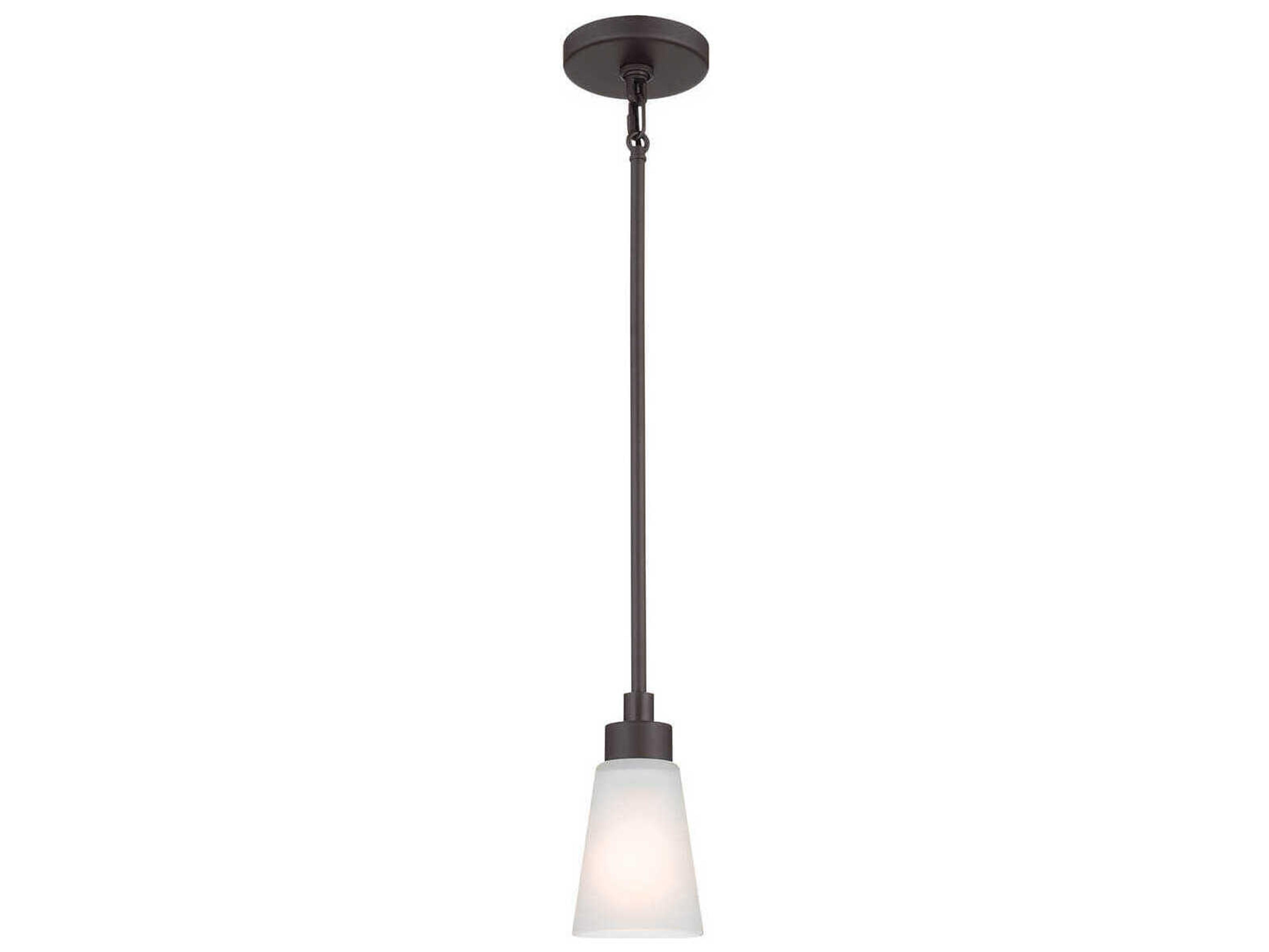 Erma 1-Light Olde Bronze Glass Empire Mini Pendant