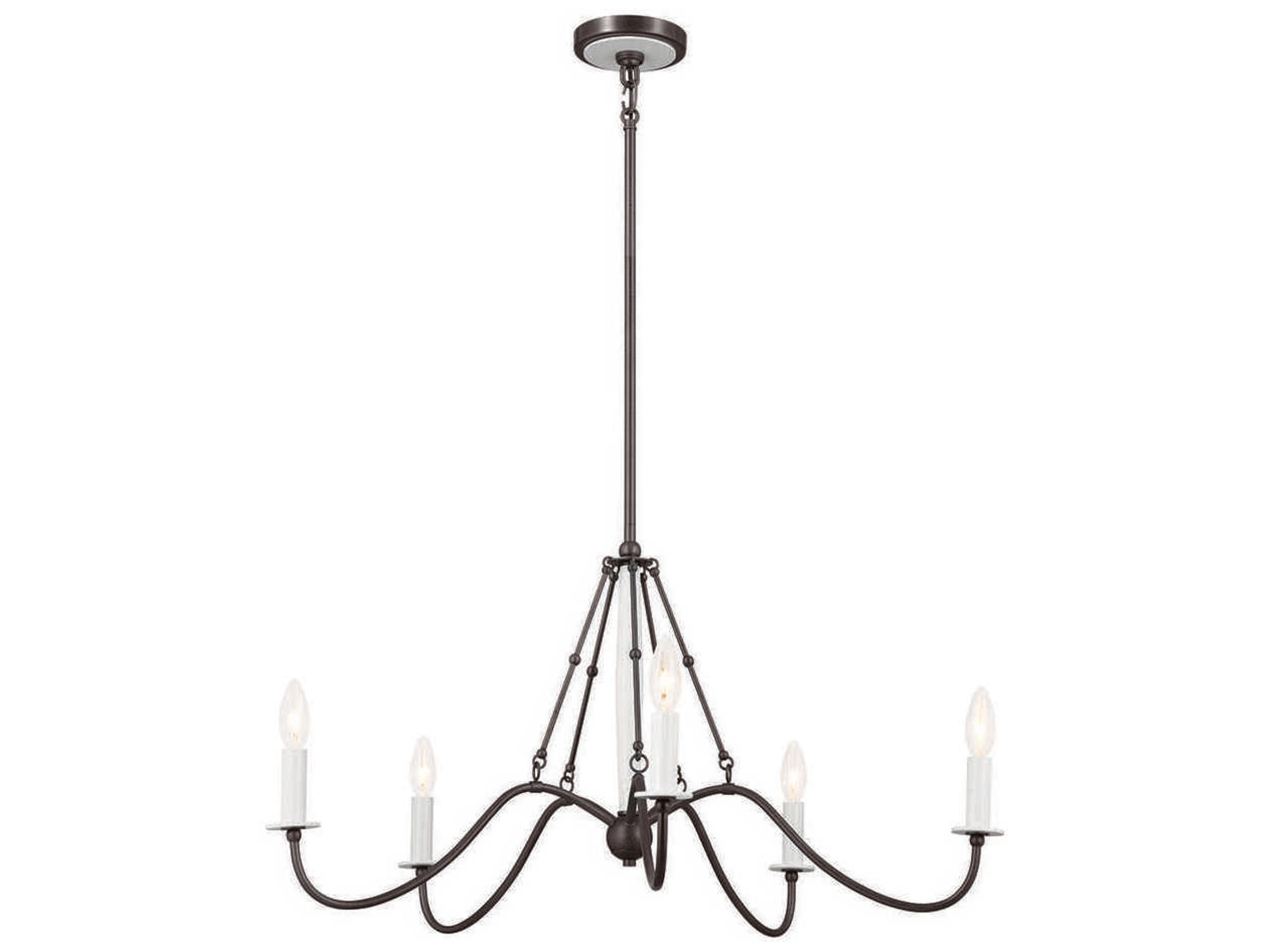 Freesia 5-Light Anvil Iron Gray Candelabra Chandelier
