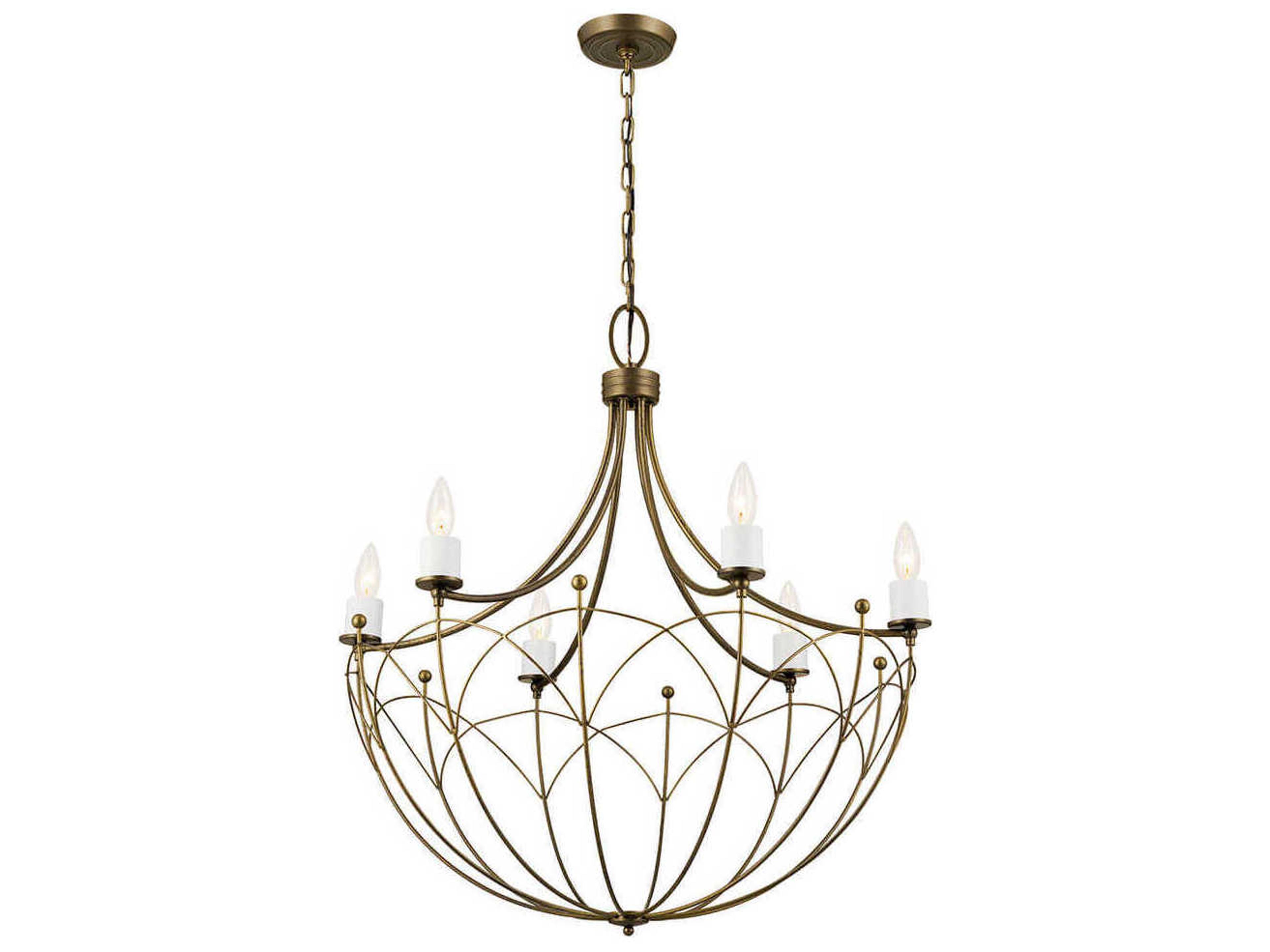 Topiary 6-Light Character Bronze Candelabra Chandelier