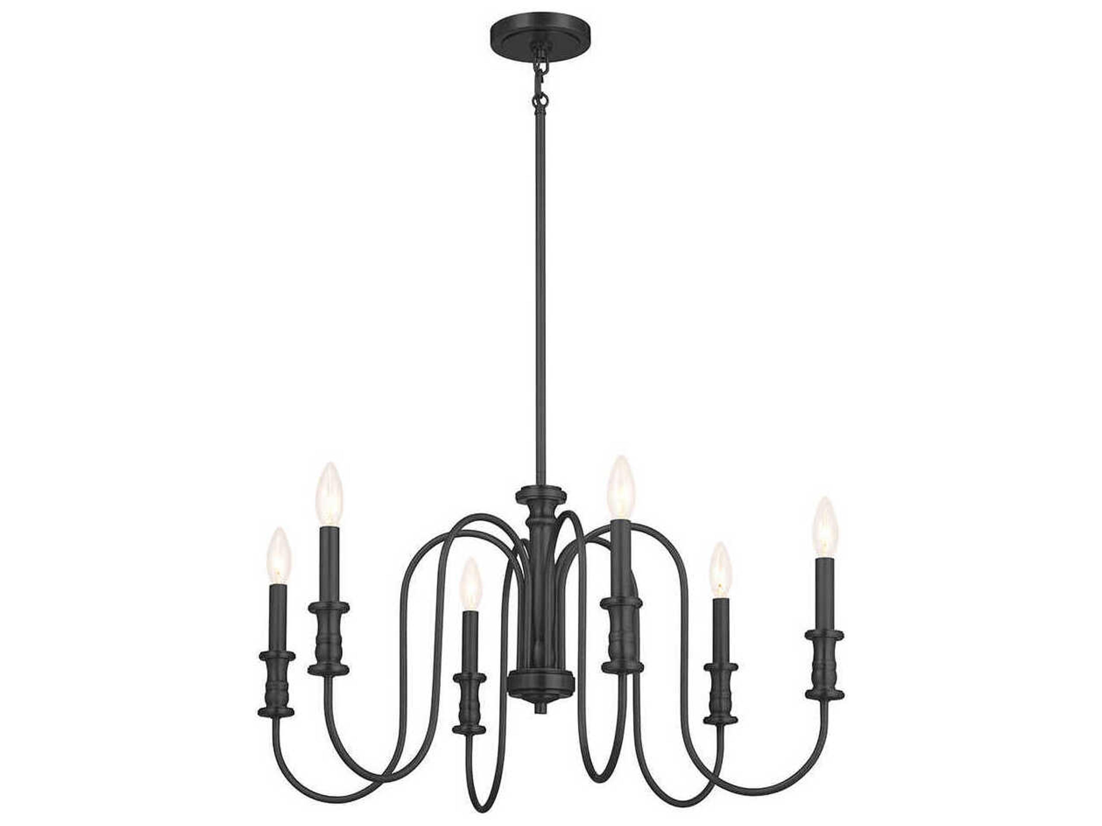 Karthe 6-Light Black Candelabra Chandelier