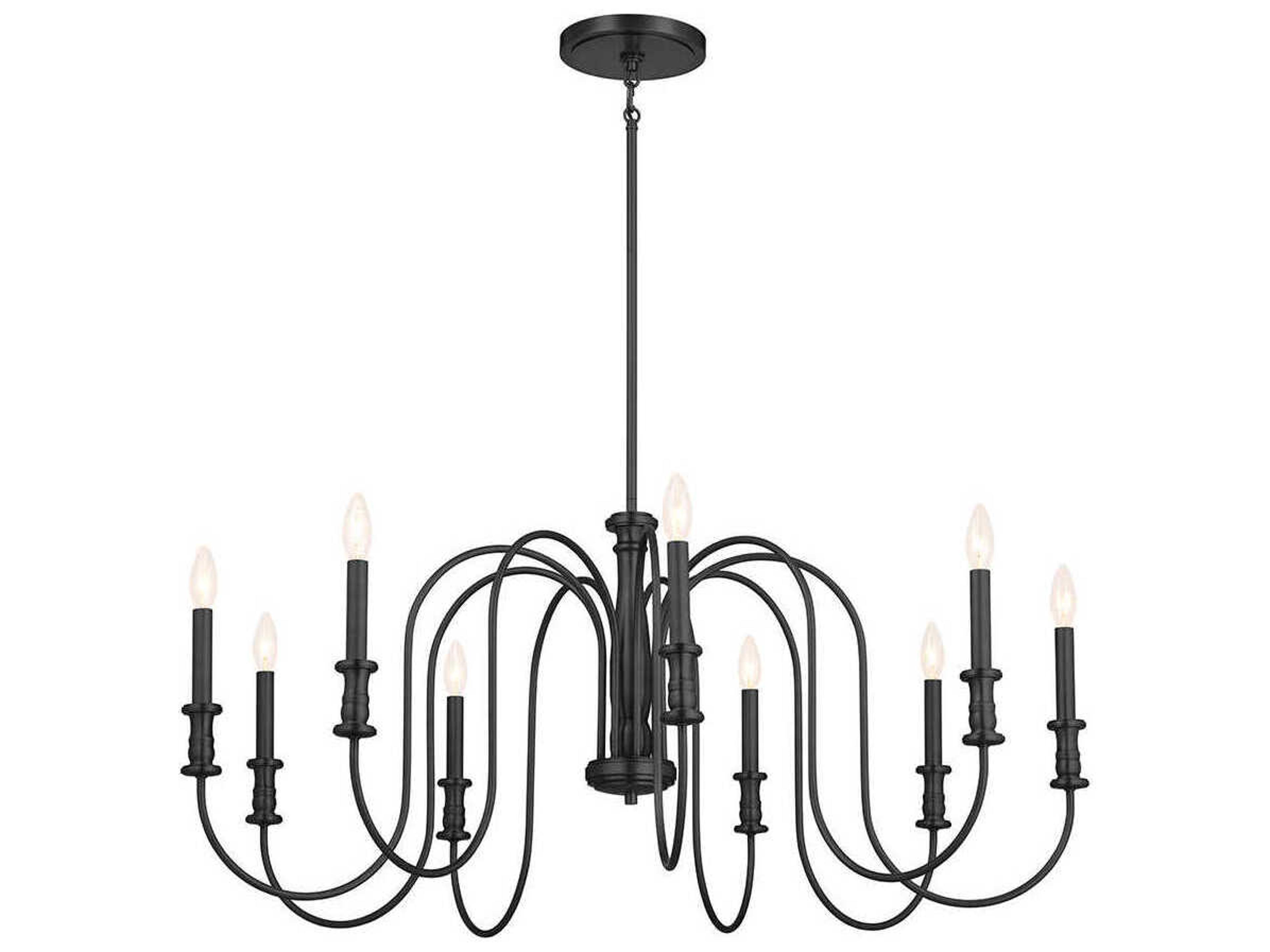 Karthe 9-Light Black Candelabra Chandelier
