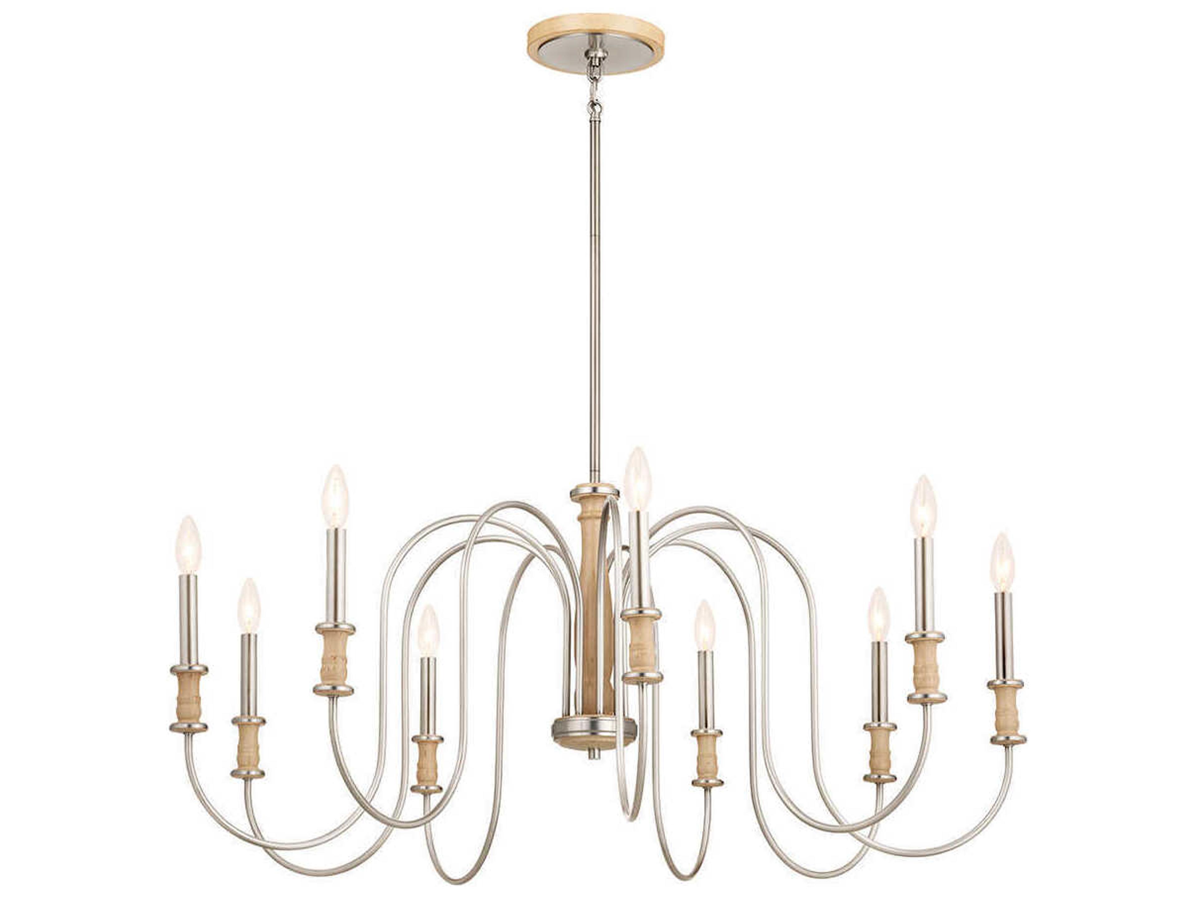 Karthe 9-Light Brushed Nickel Candelabra Chandelier
