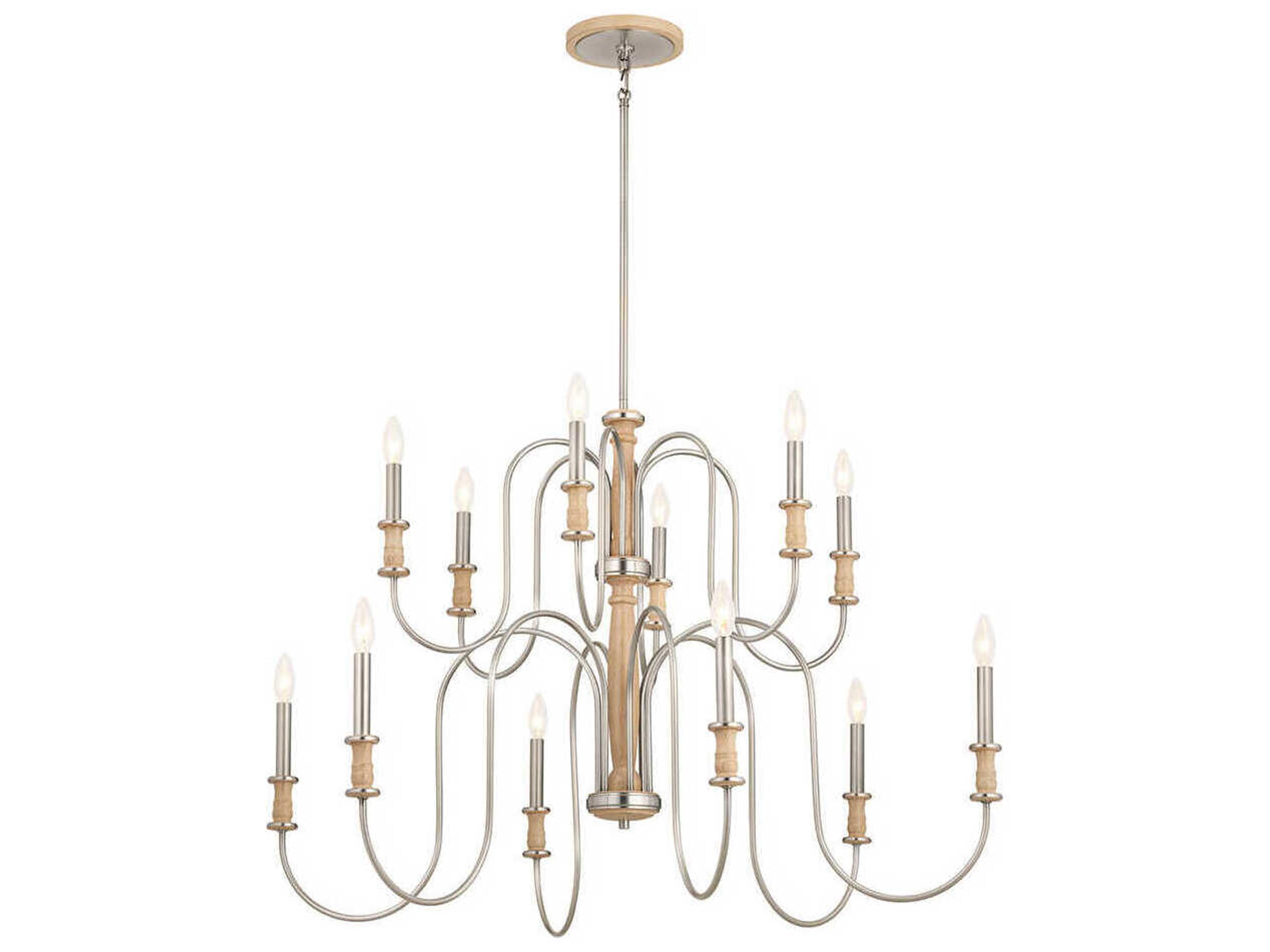 Karthe 12-Light Brushed Nickel Candelabra Chandelier