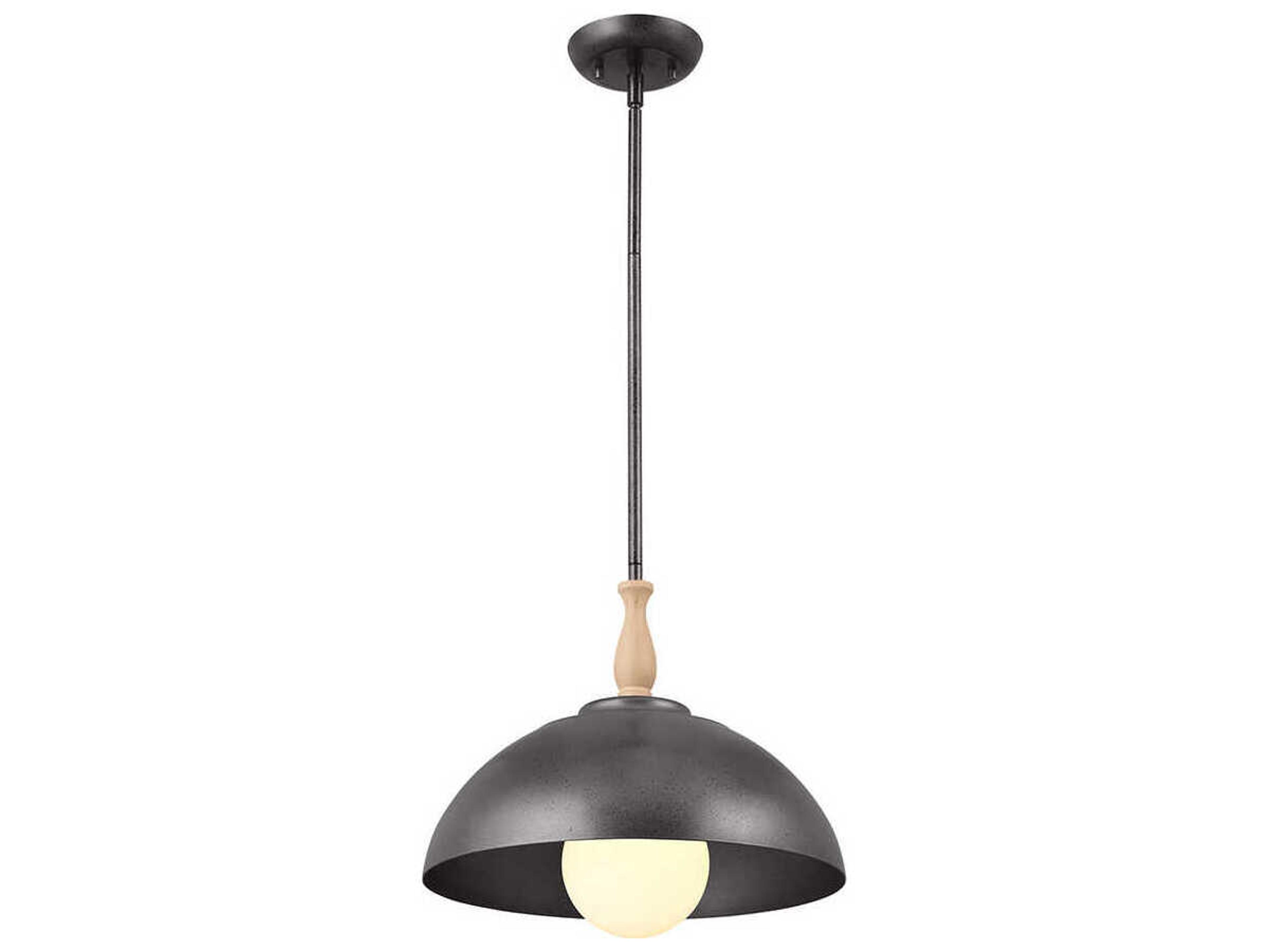 Fira 1-Light Anvil Iron Gray Dome Pendant