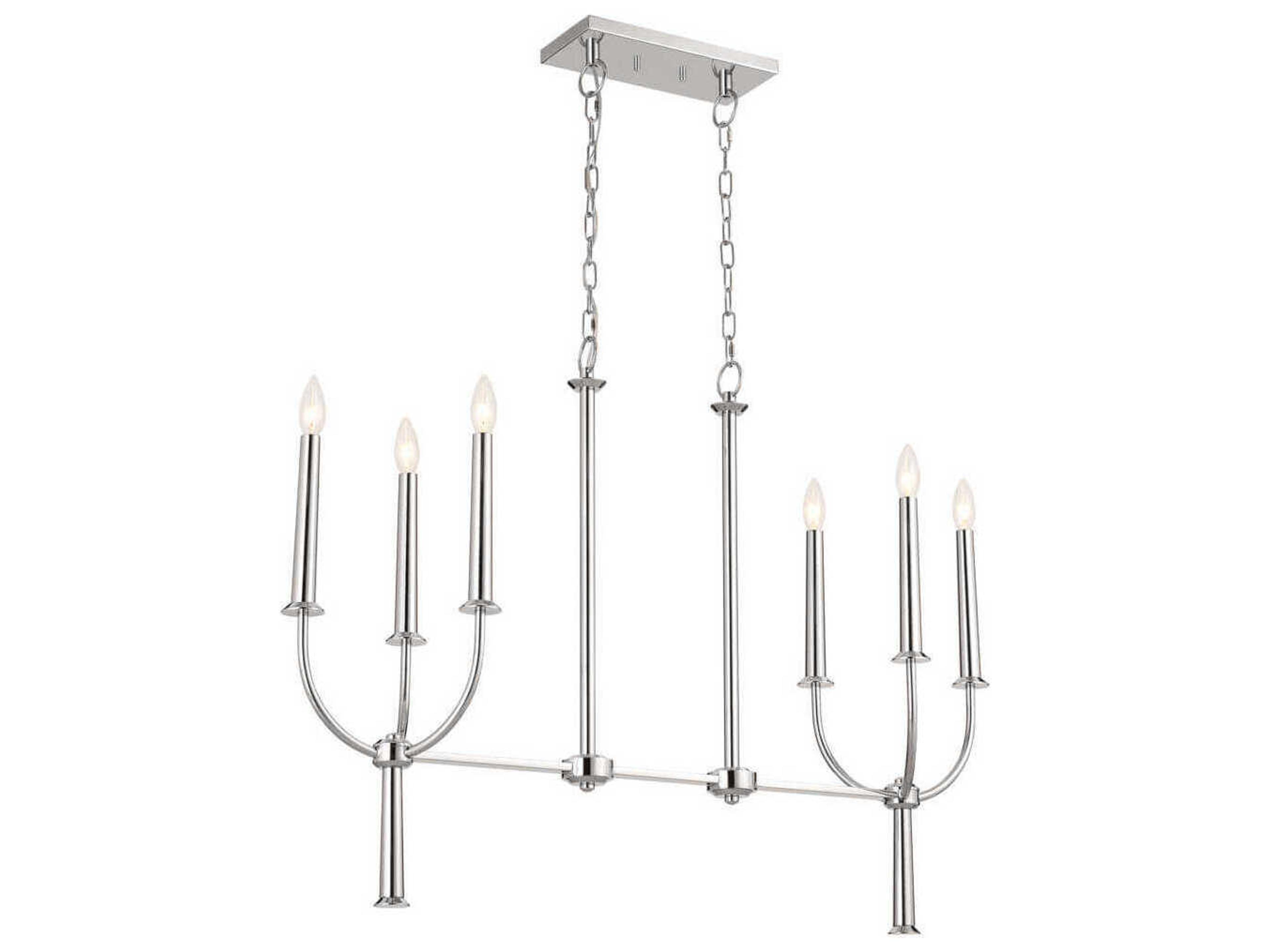 Florence 6-Light Polished Nickel Island Pendant