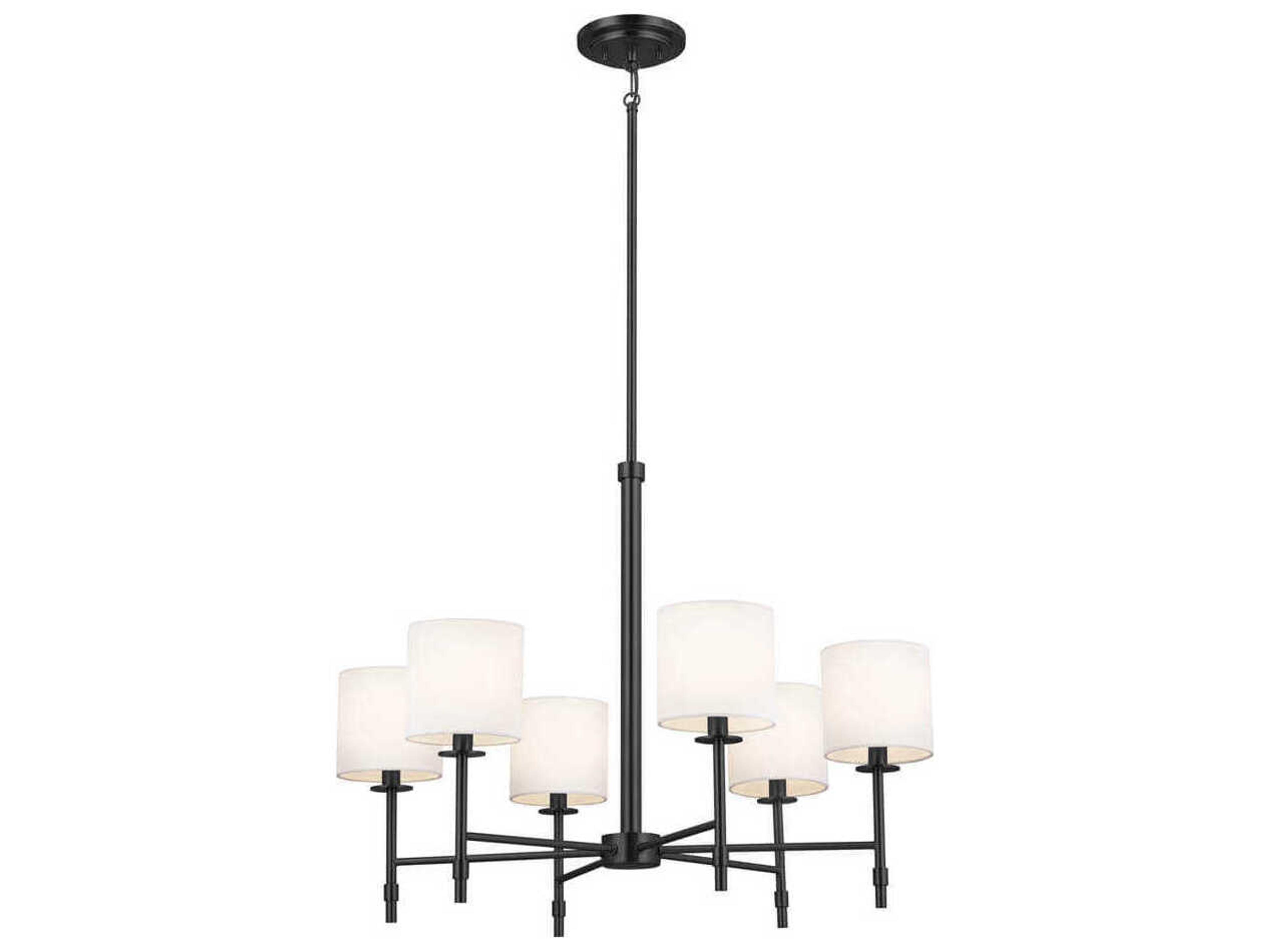 Ali 6-Light Black Drum Chandelier