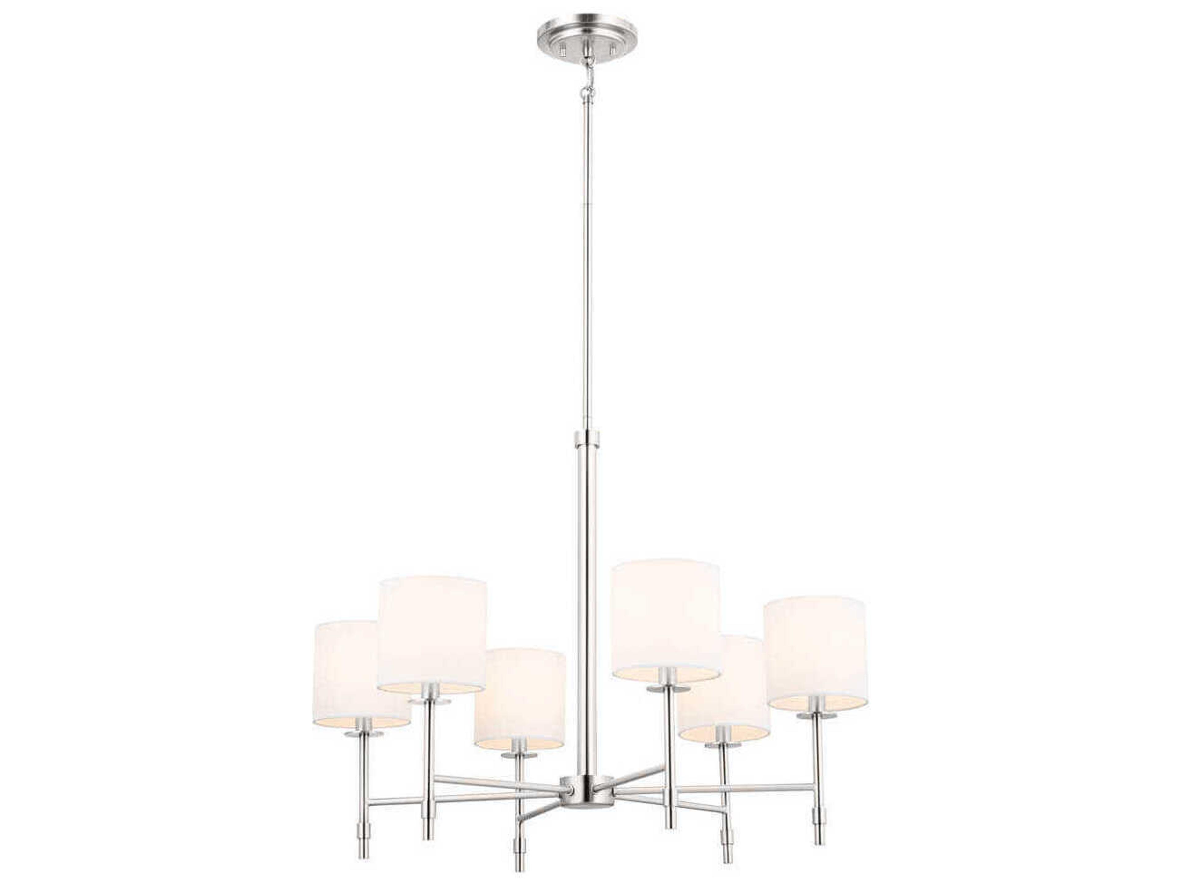 Ali 6-Light Polished Nickel Drum Chandelier