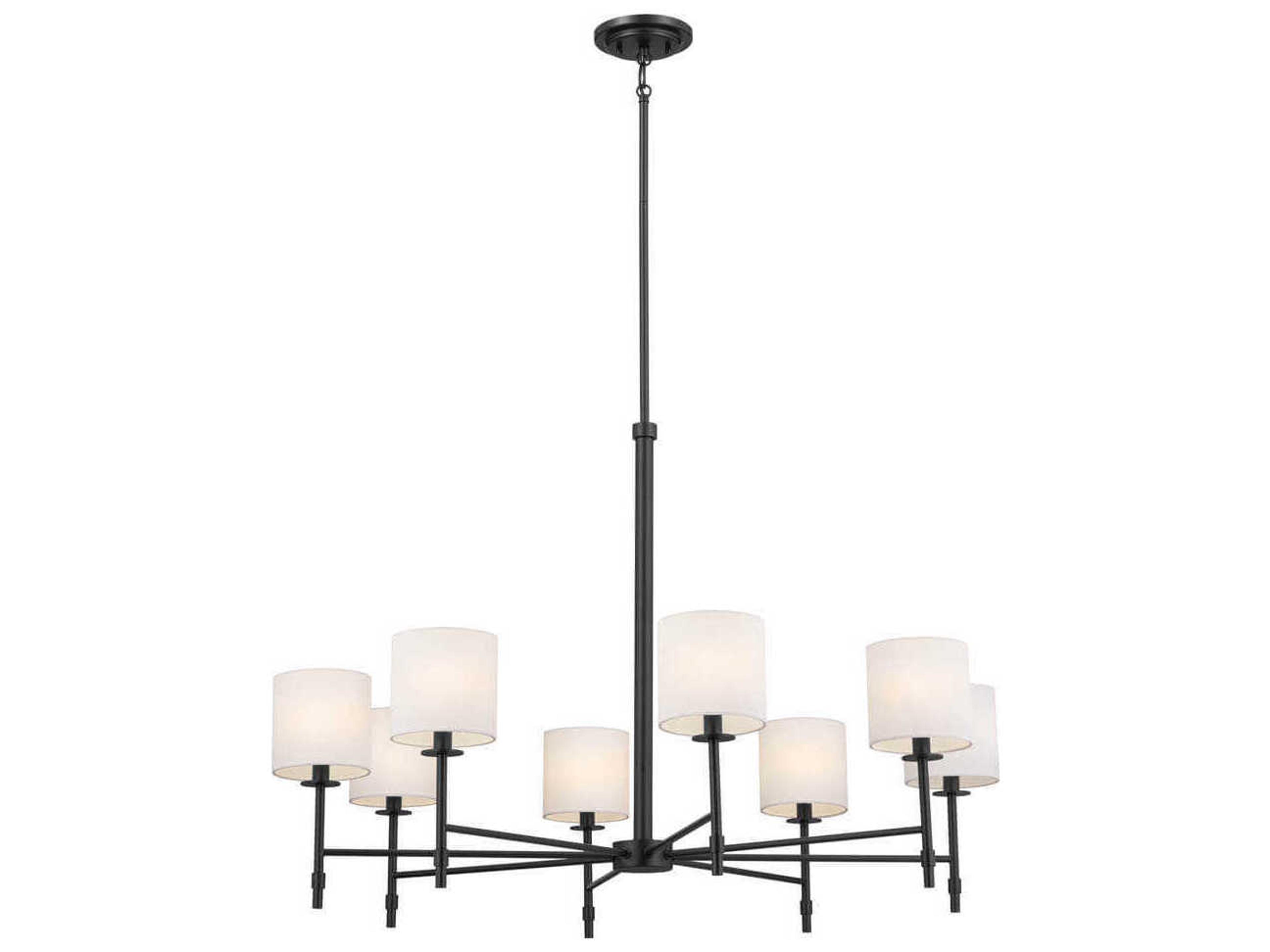 Ali 8-Light Black Drum Chandelier