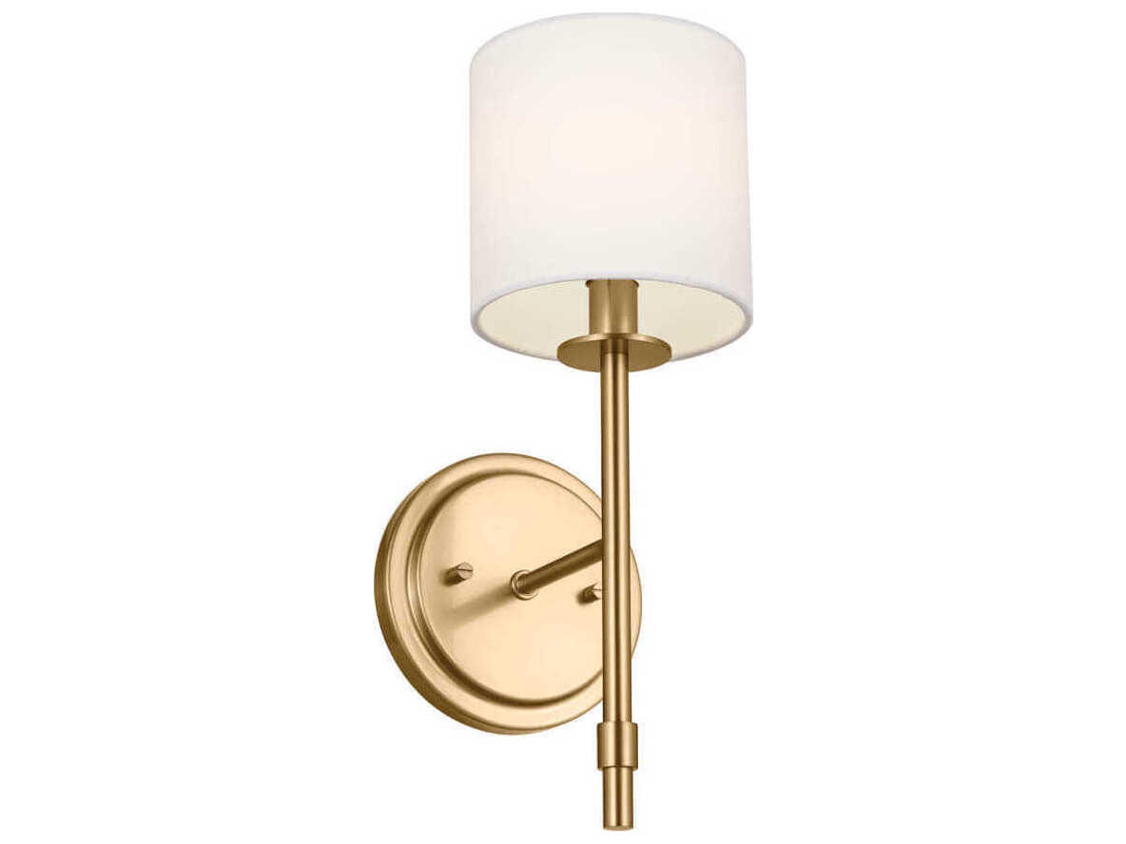 Ali 1-Light Brushed Natural Brass Wall Sconce