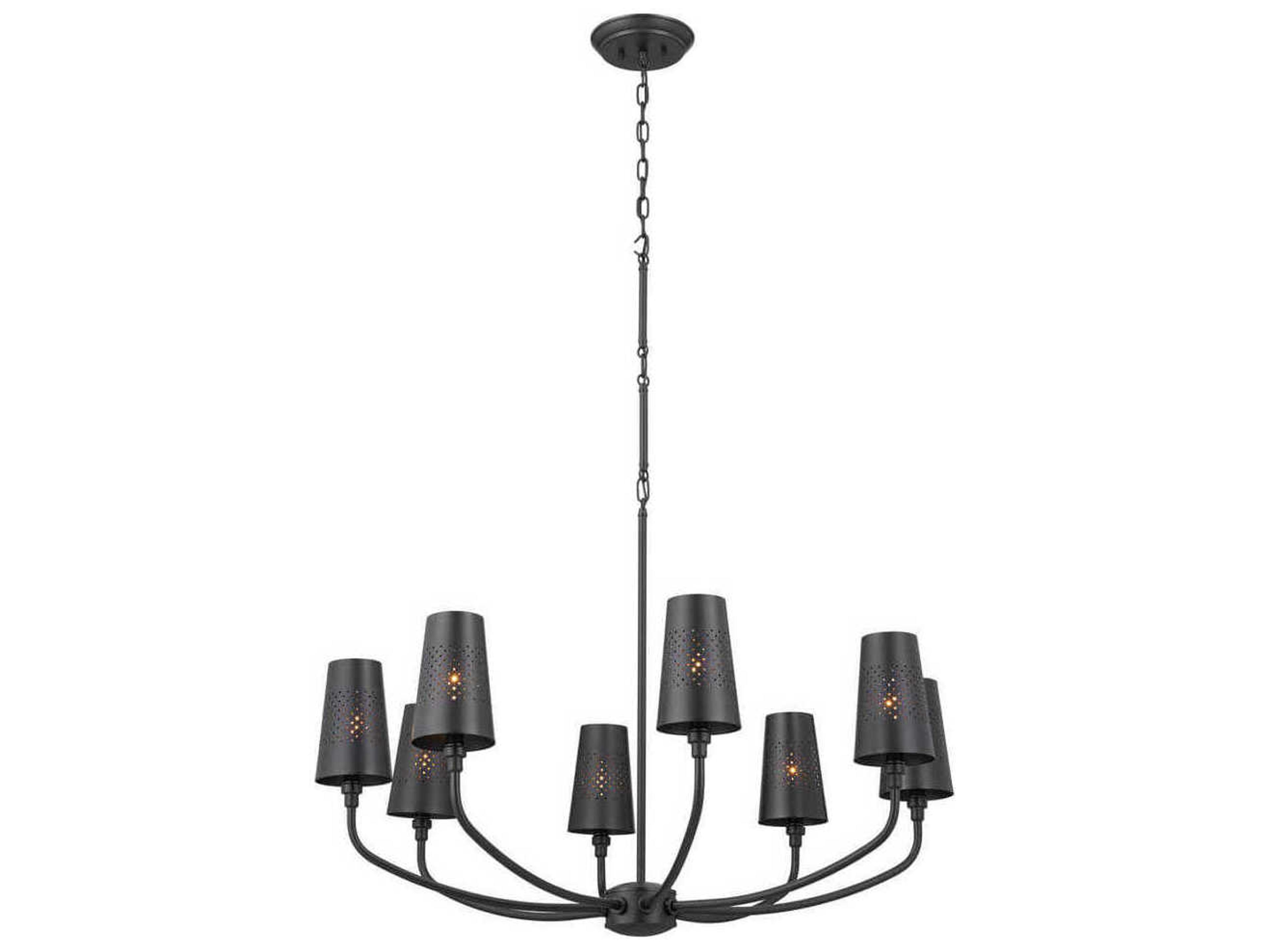 Adeena 8-Light Black Empire Chandelier