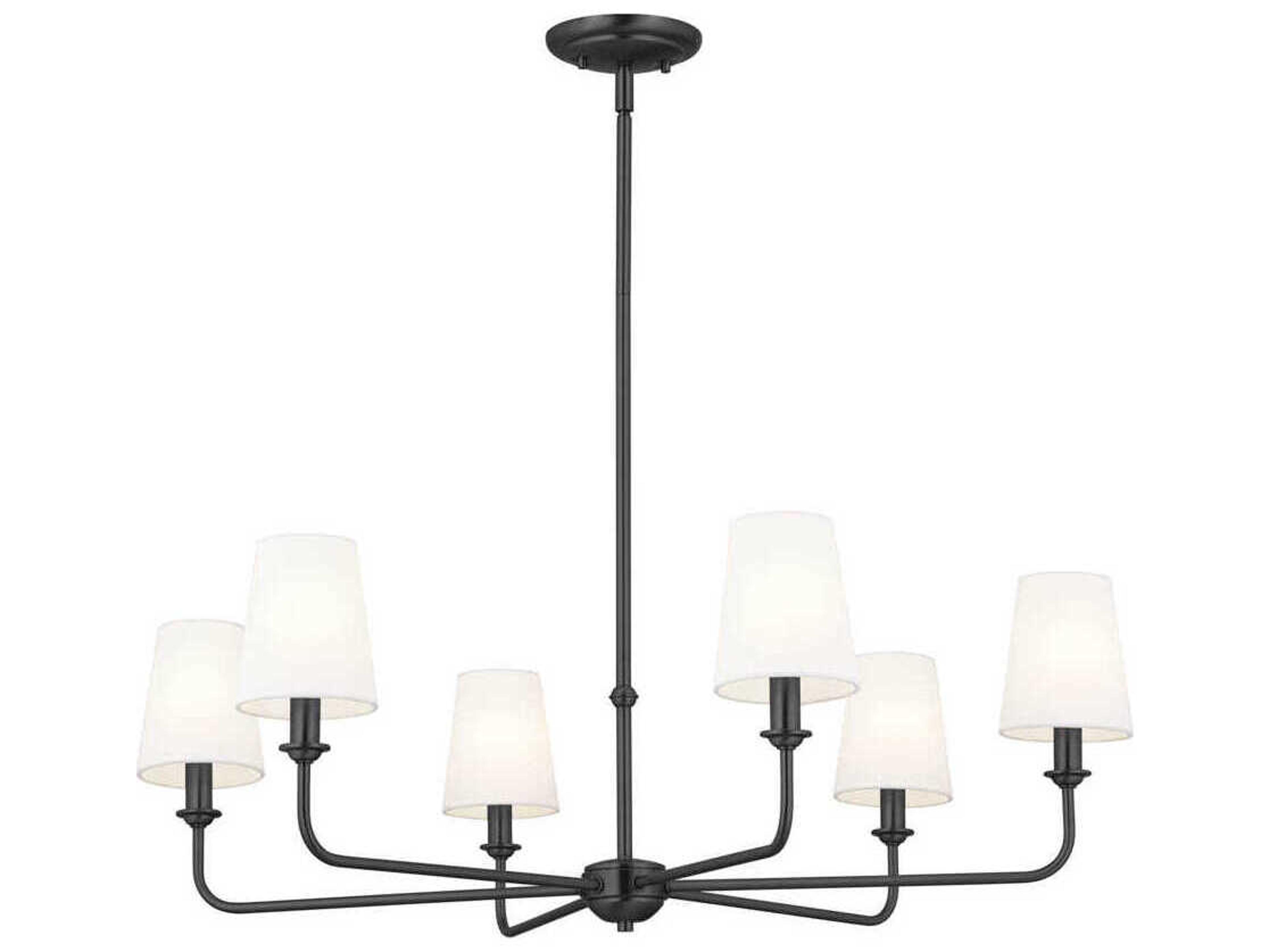 Pallas 6-Light Black Empire Chandelier