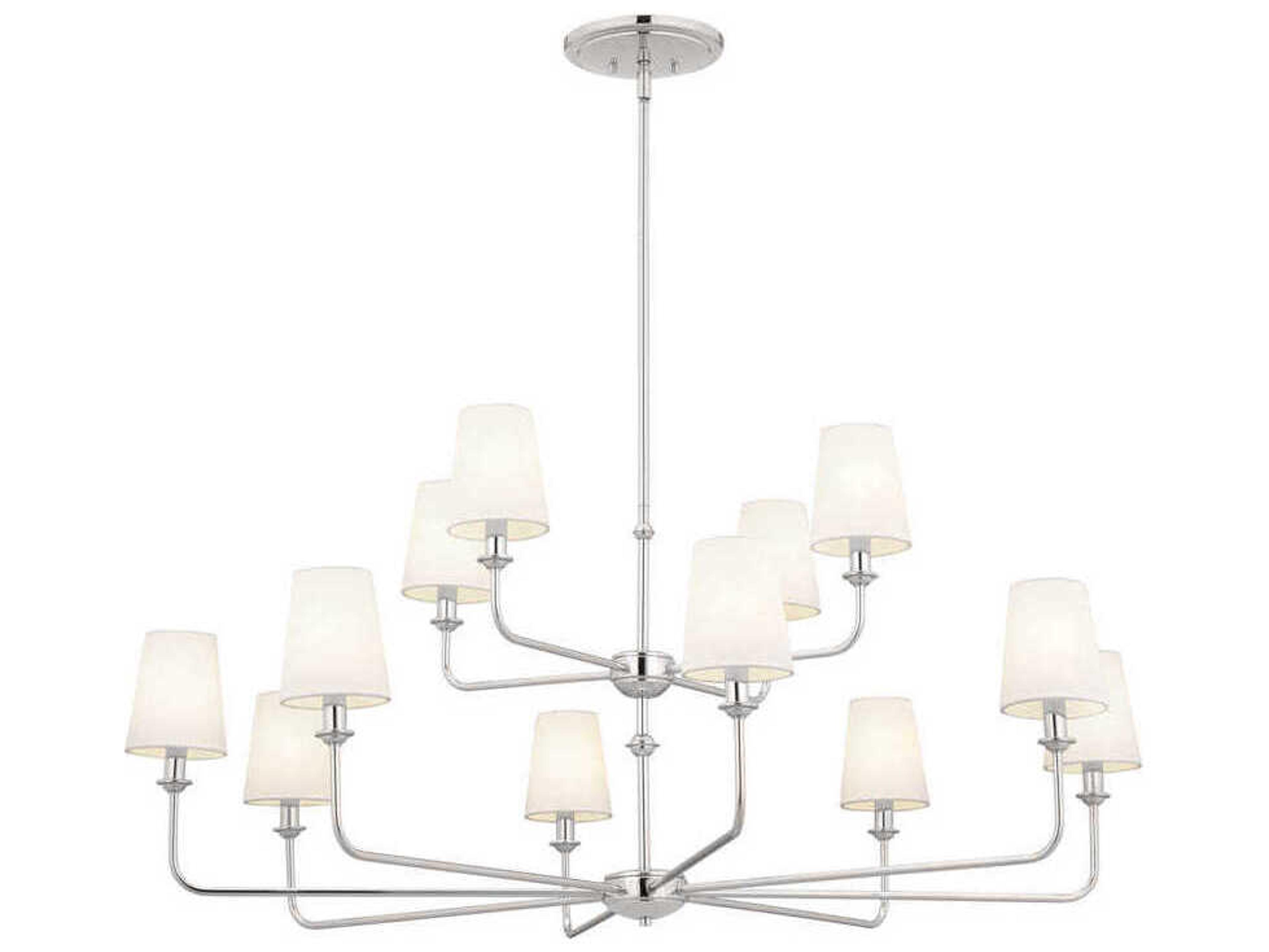 Pallas 12-Light Polished Nickel Empire Tiered Chandelier