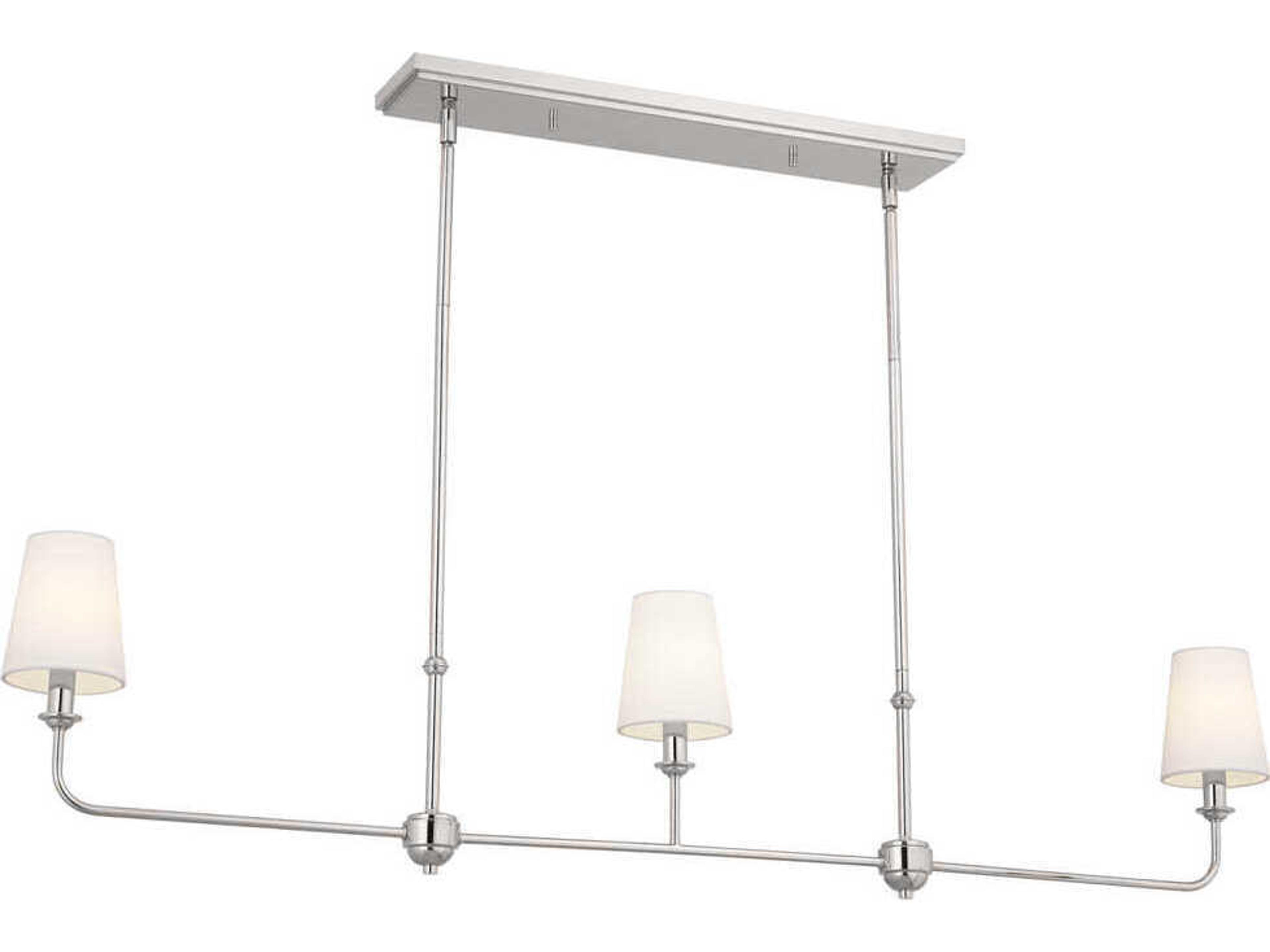 Pallas 3-Light Polished Nickel Empire Linear Island Pendant