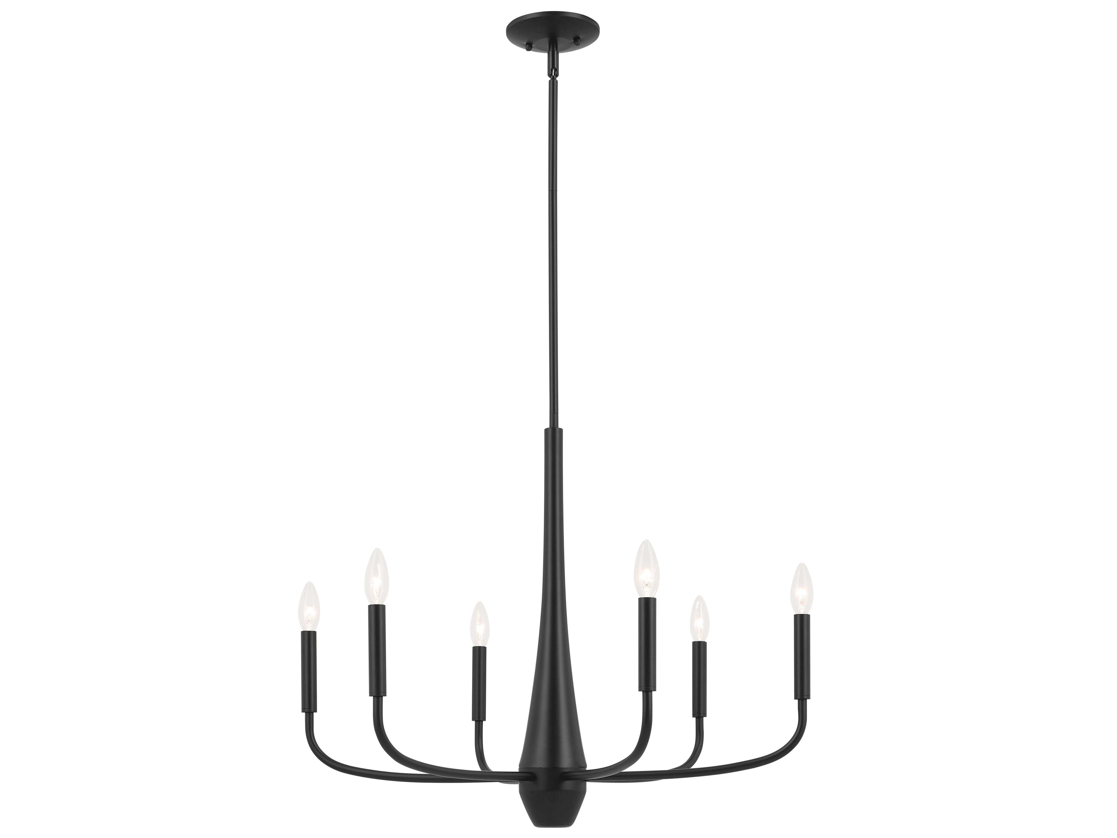 Deela 6-Light Black Candelabra Chandelier