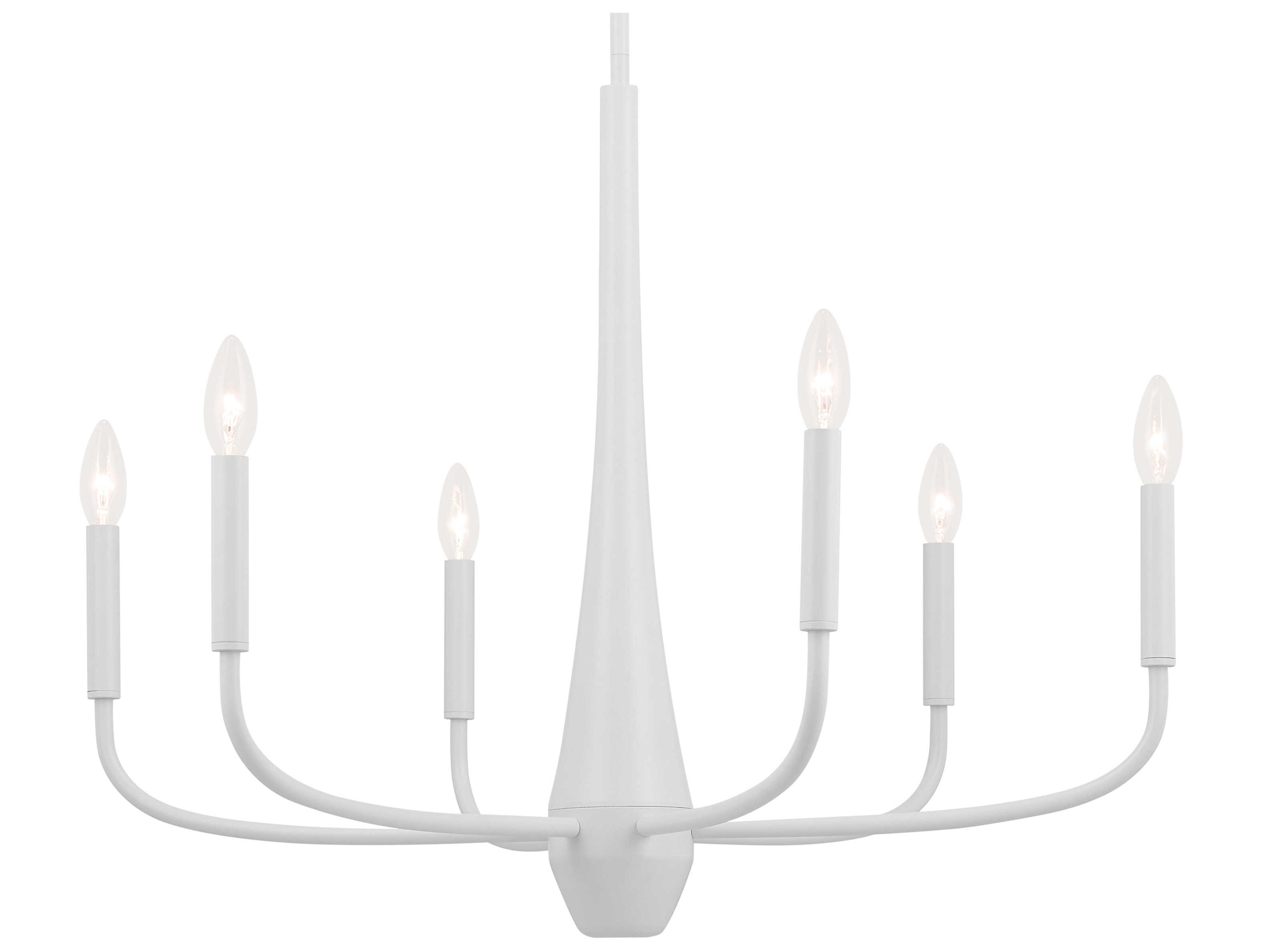 Kichler Deela 6-Light White Candelabra Chandelier