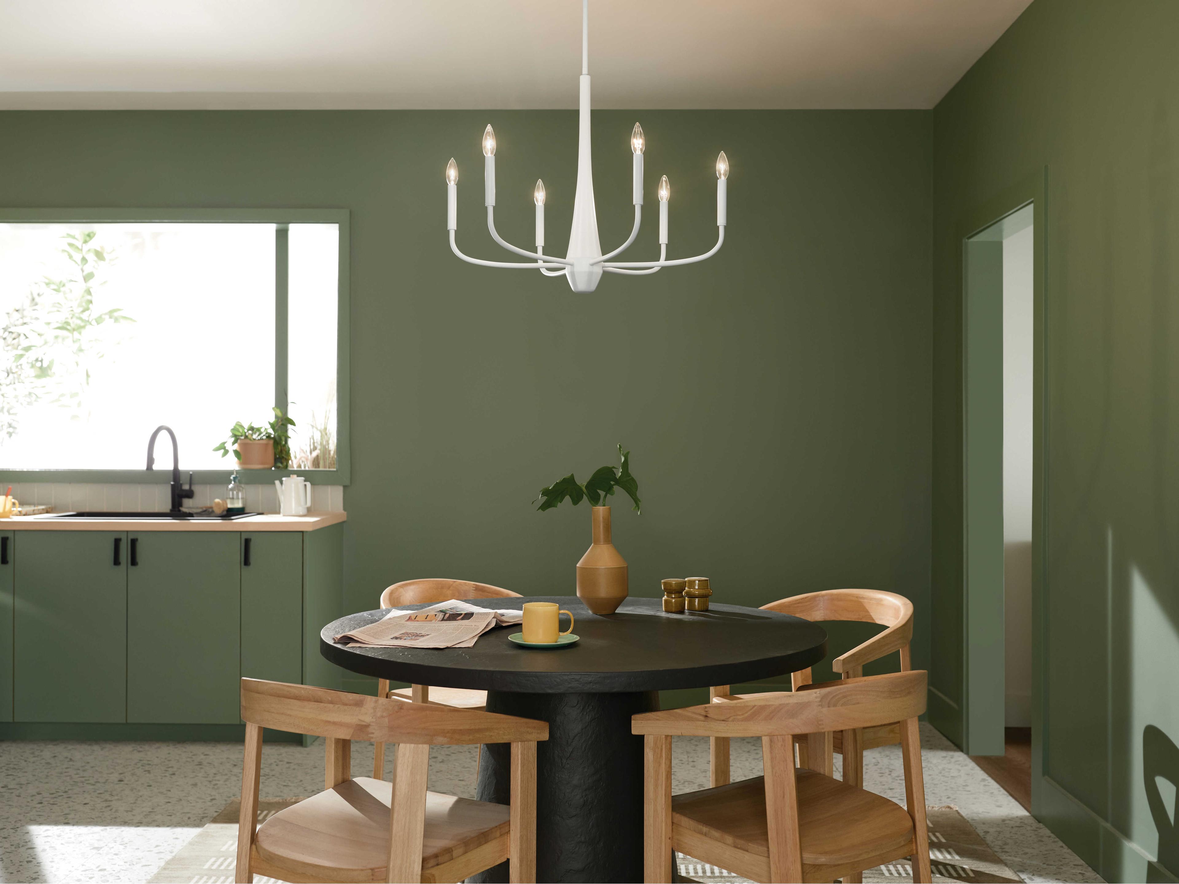 Kichler Deela 6-Light White Candelabra Chandelier