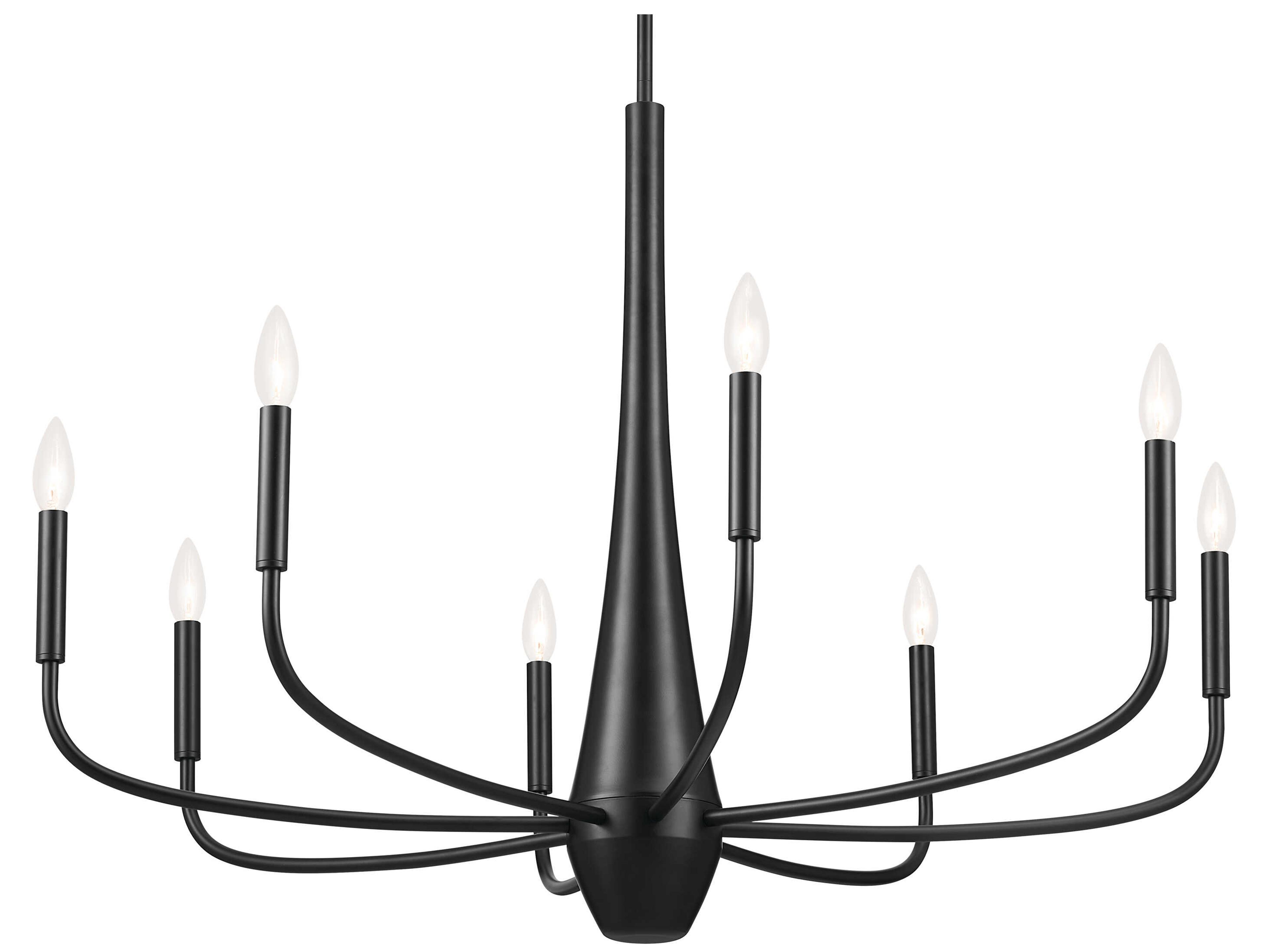 Kichler Deela 8-Light Black Candelabra Chandelier