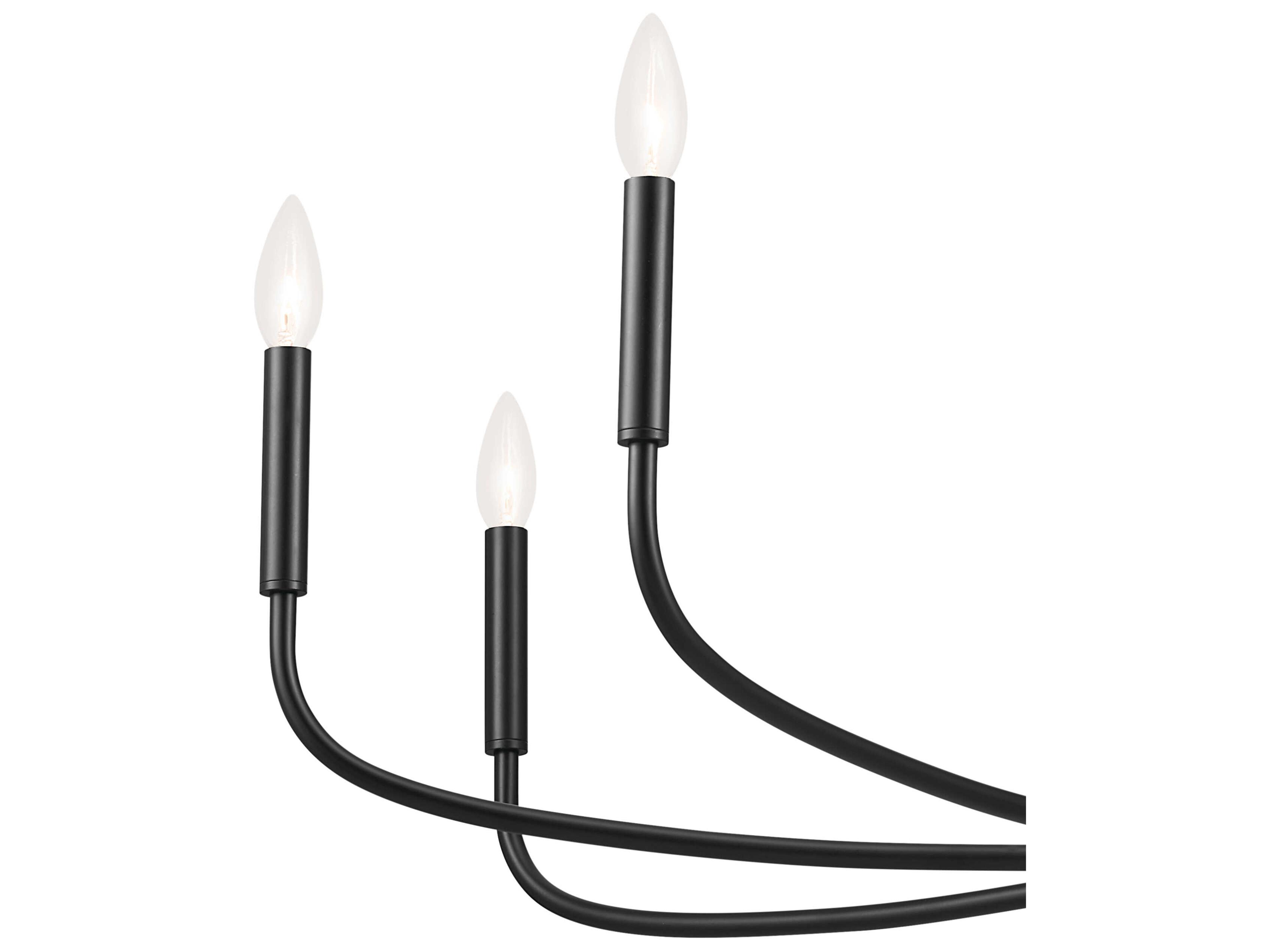 Kichler Deela 8-Light Black Candelabra Chandelier