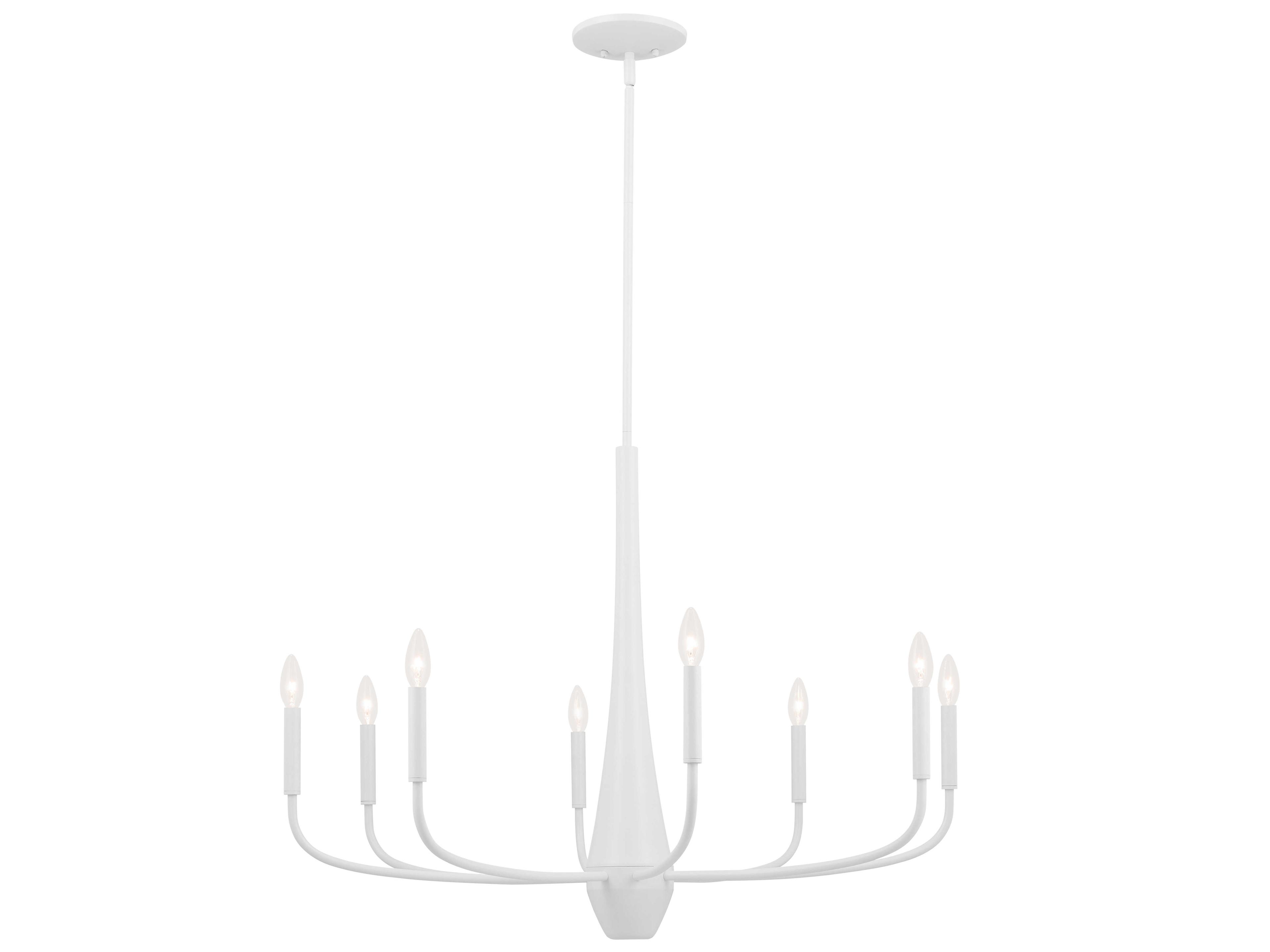 Deela 8-Light White Candelabra Chandelier