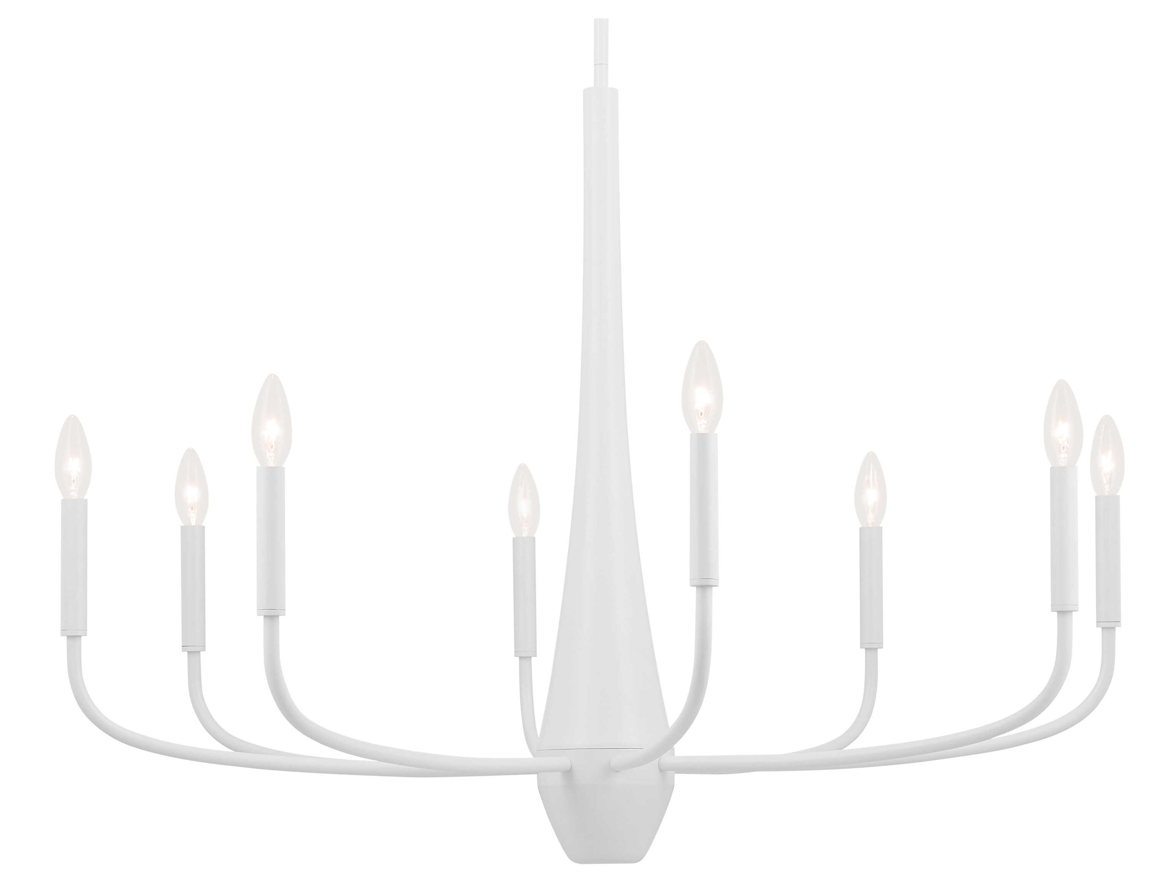 Kichler Deela 8-Light White Candelabra Chandelier