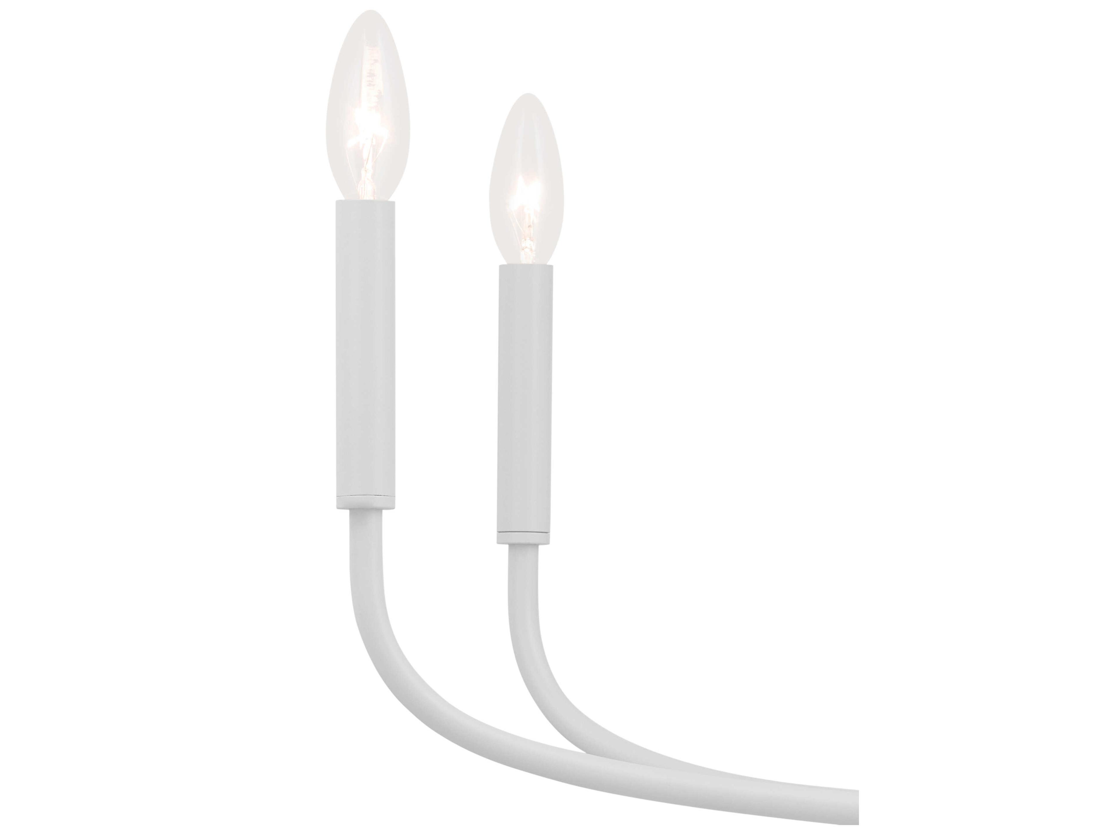 Kichler Deela 8-Light White Candelabra Chandelier
