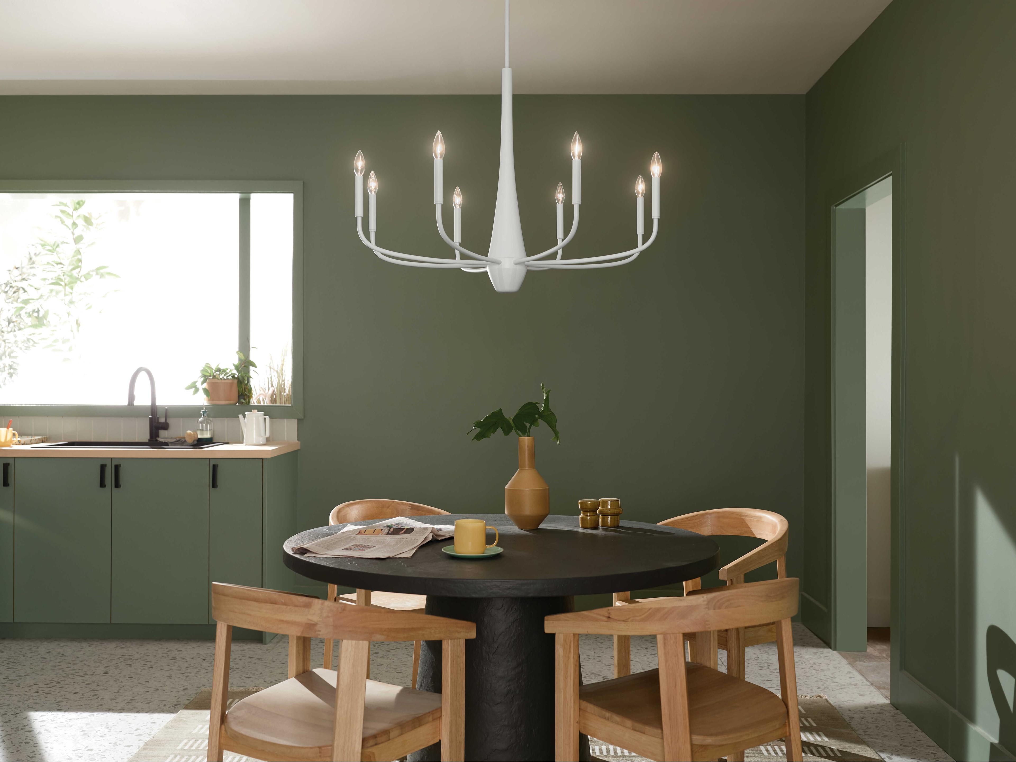 Kichler Deela 8-Light White Candelabra Chandelier