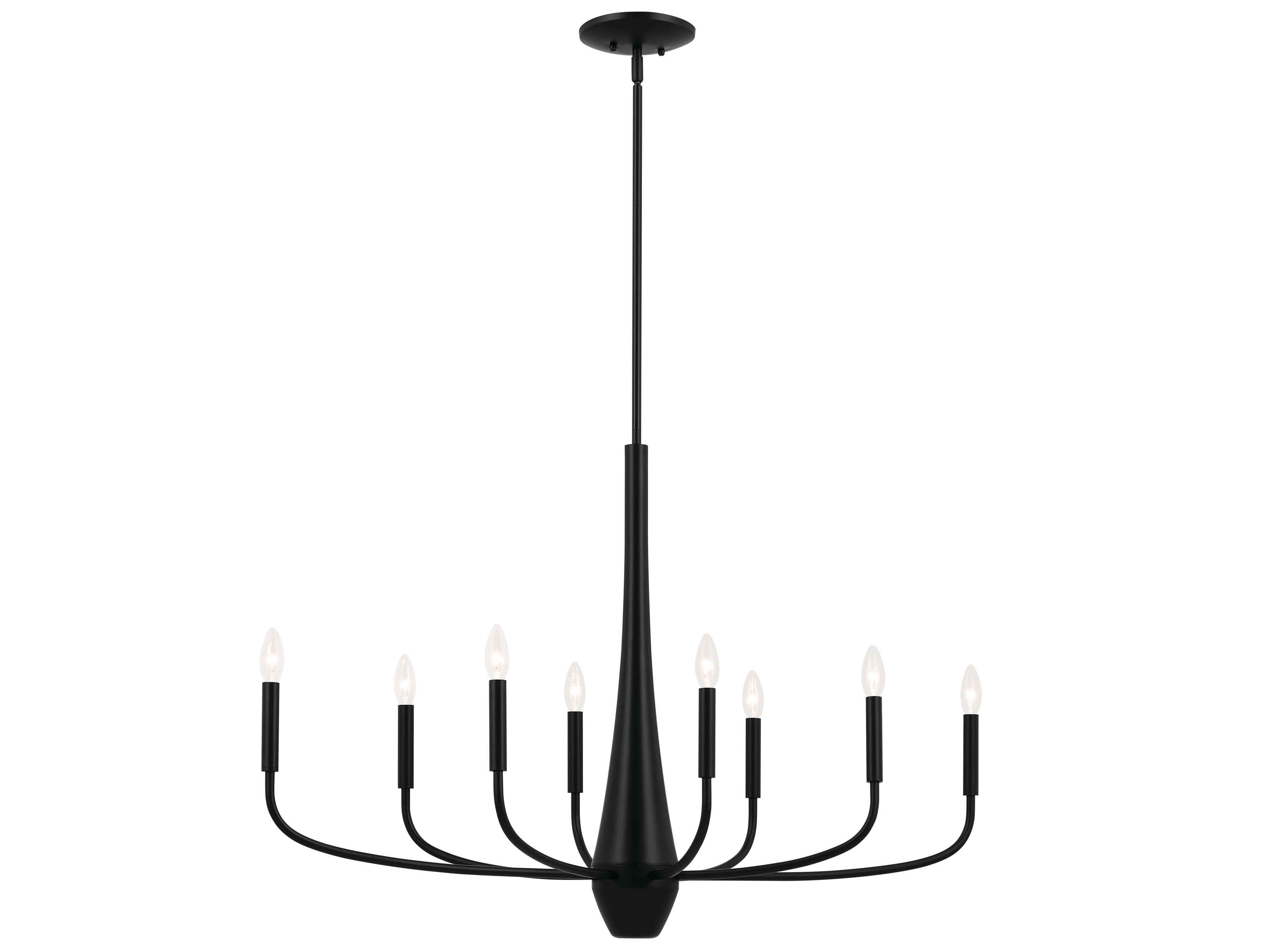 Deela 8-Light Black Island Pendant