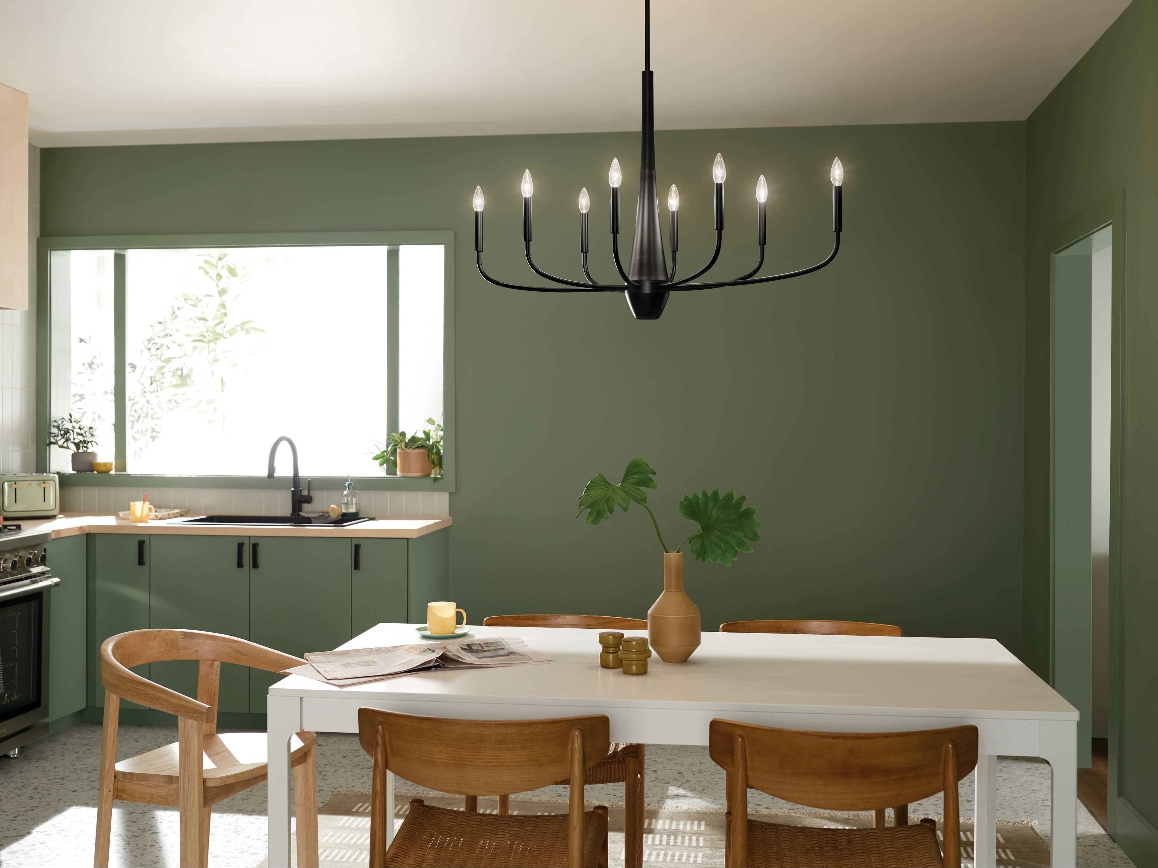 Kichler Deela 8-Light Black Island Pendant