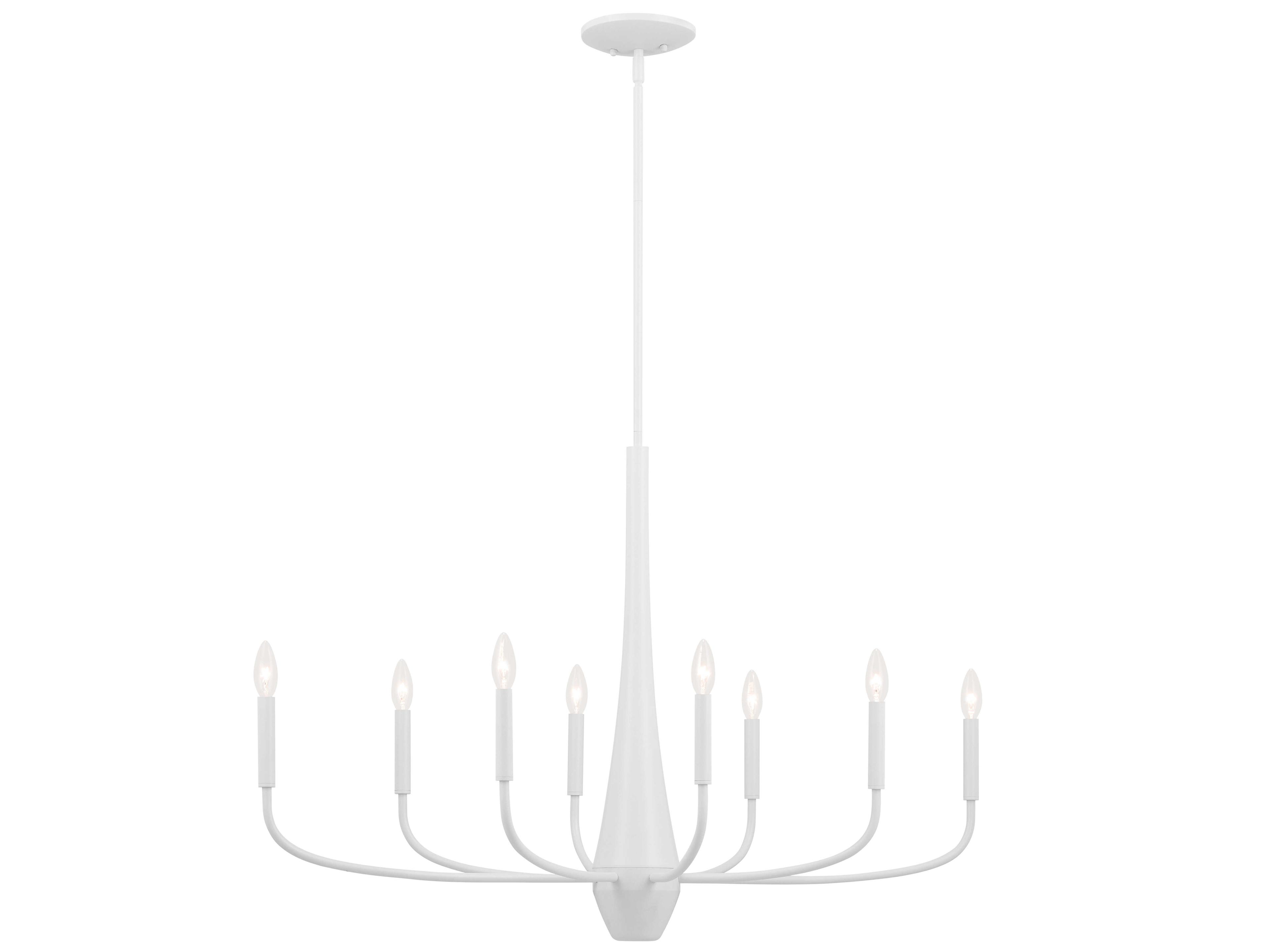 Deela 8-Light White Candelabra Chandelier