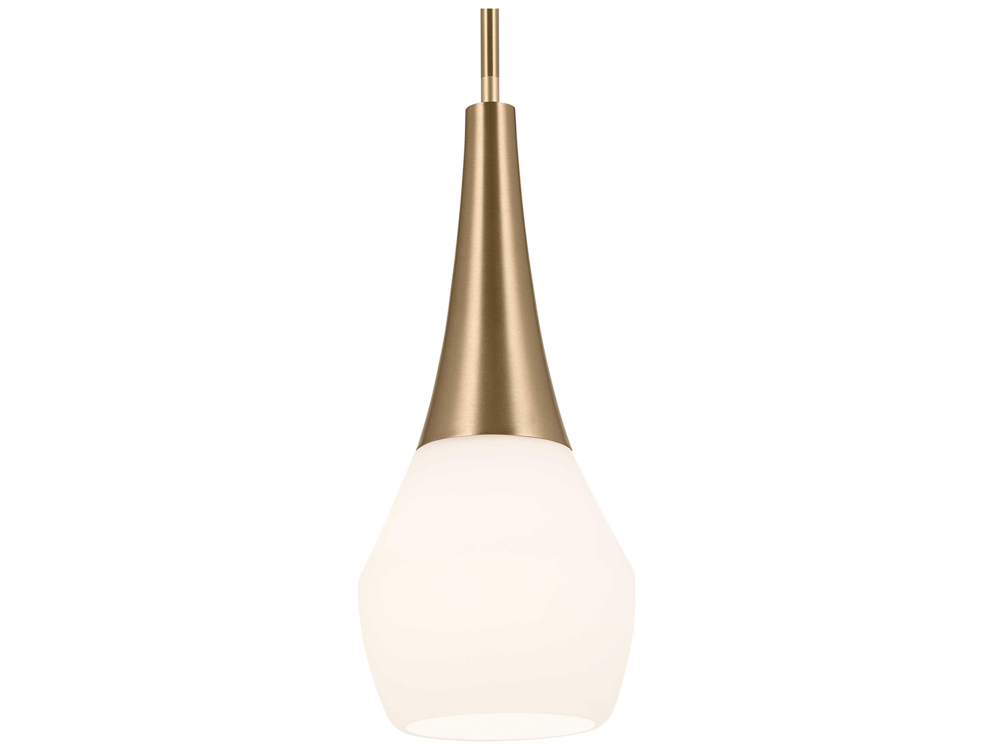 Kichler Deela 1-Light Champagne Bronze Glass Geometric Mini Pendant