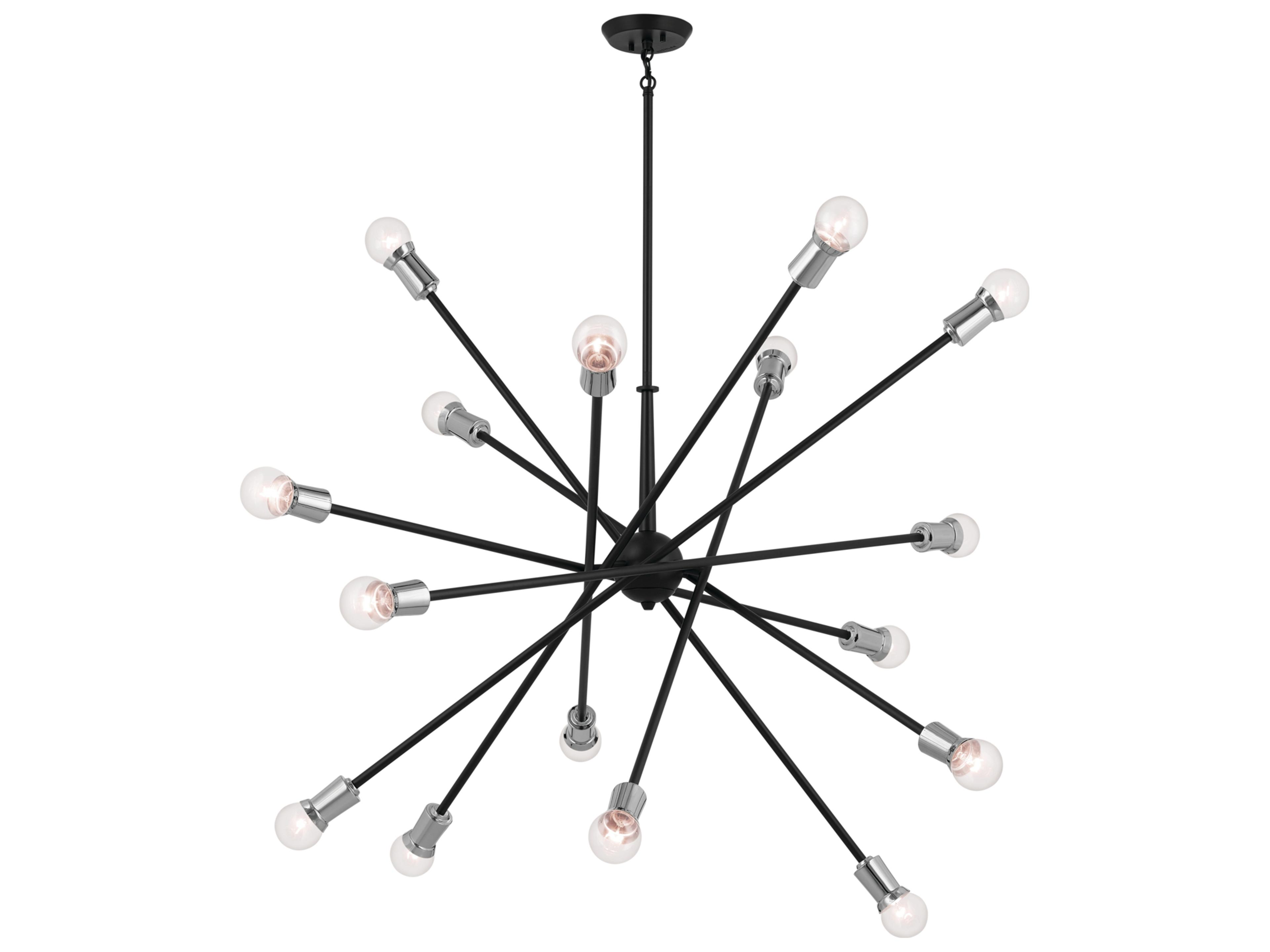 Armstrong 16-Light Black Linear Sputnik Pendant