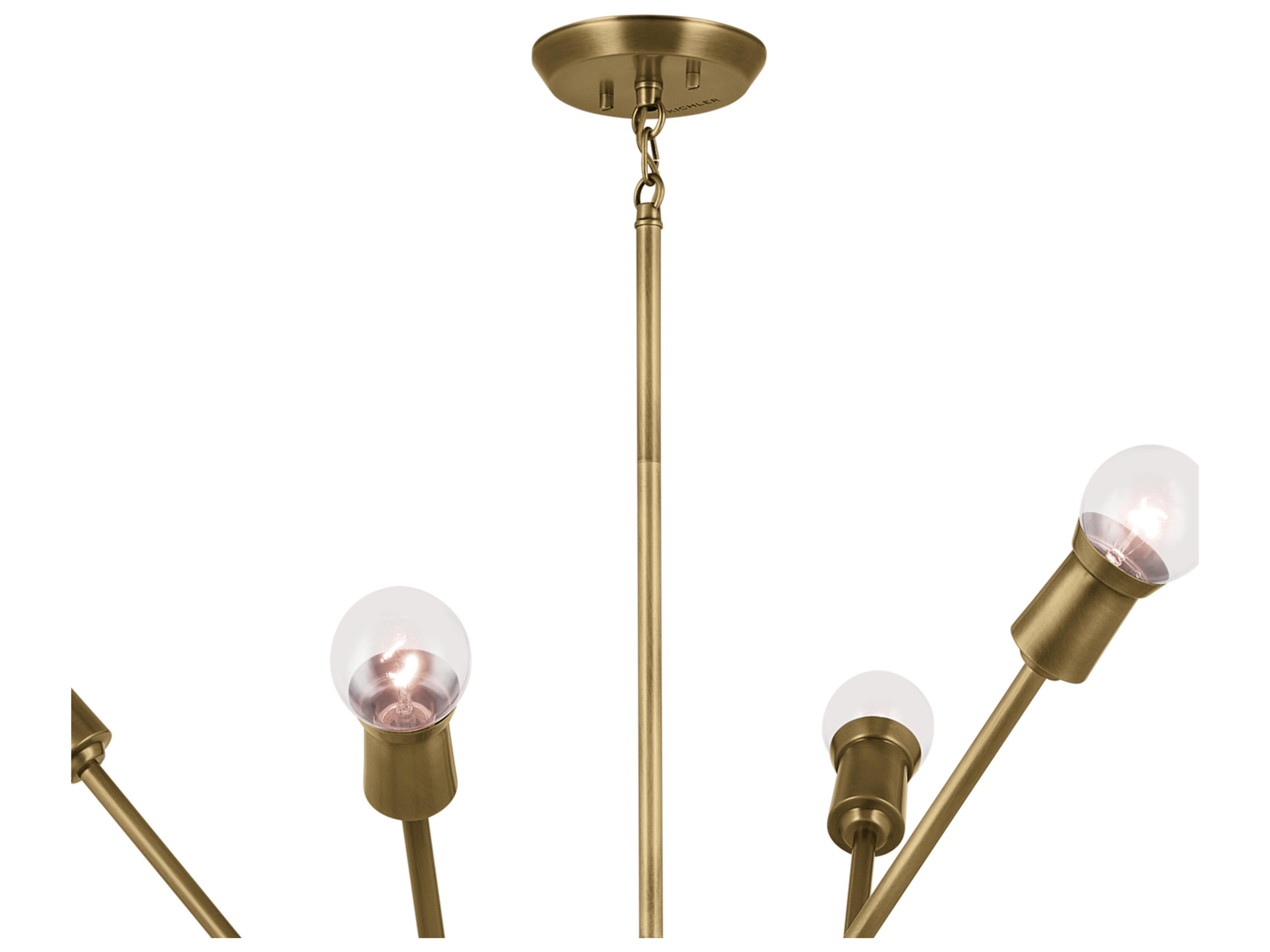 Kichler Armstrong 16-Light Natural Brass Linear Sputnik Pendant