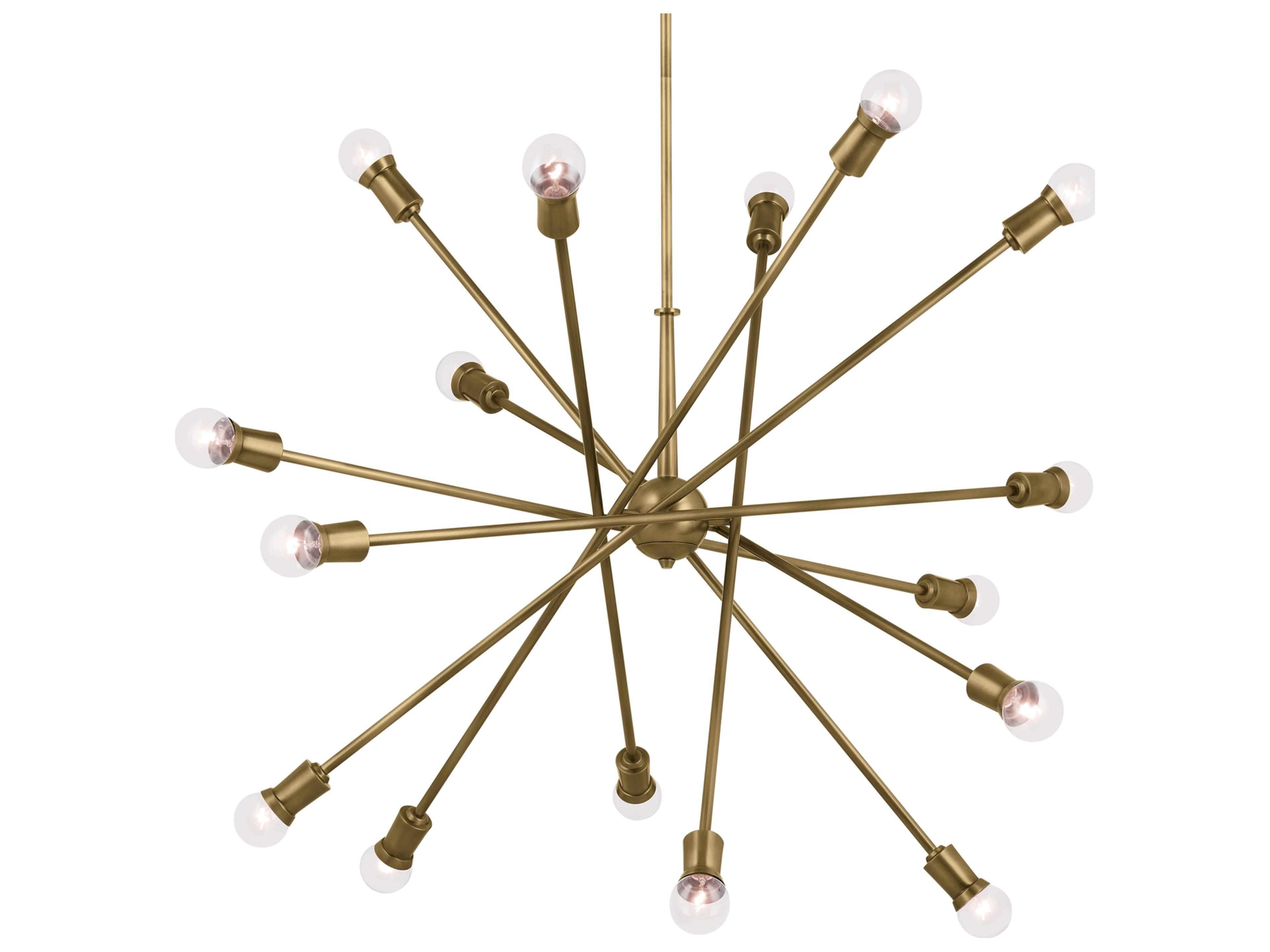 Kichler Armstrong 16-Light Natural Brass Linear Sputnik Pendant