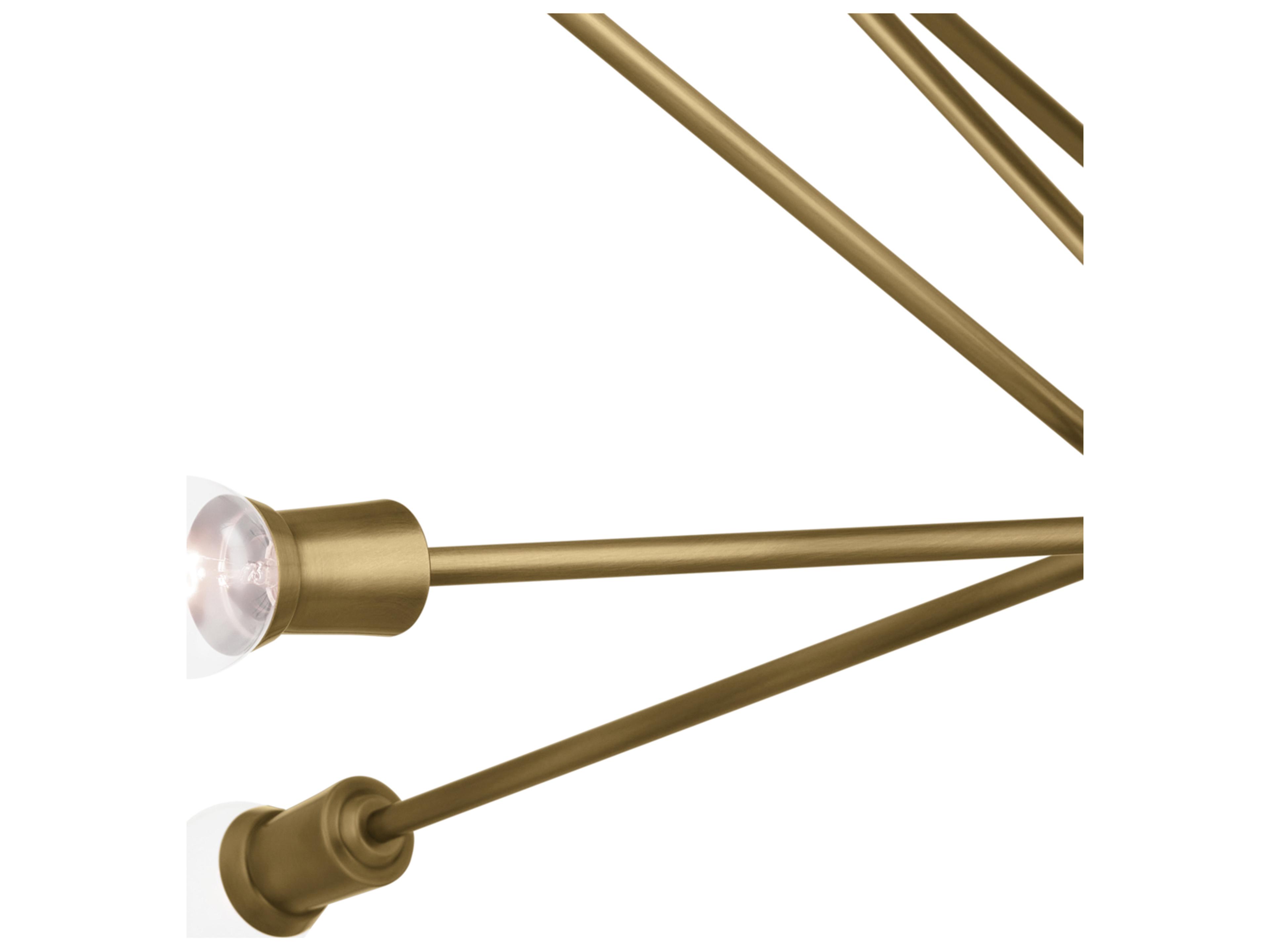 Kichler Armstrong 16-Light Natural Brass Linear Sputnik Pendant