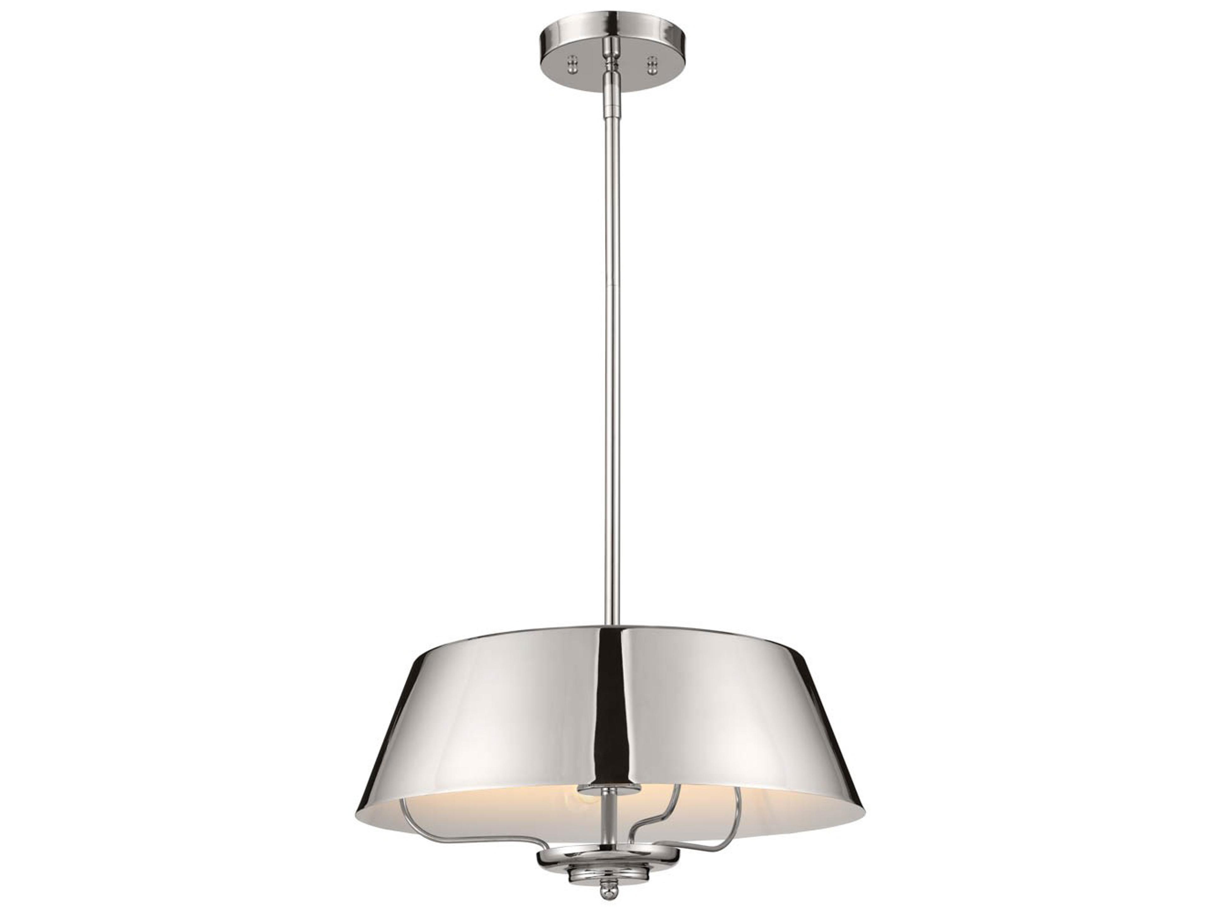 Luella 3-Light Polished Nickel Empire Pendant