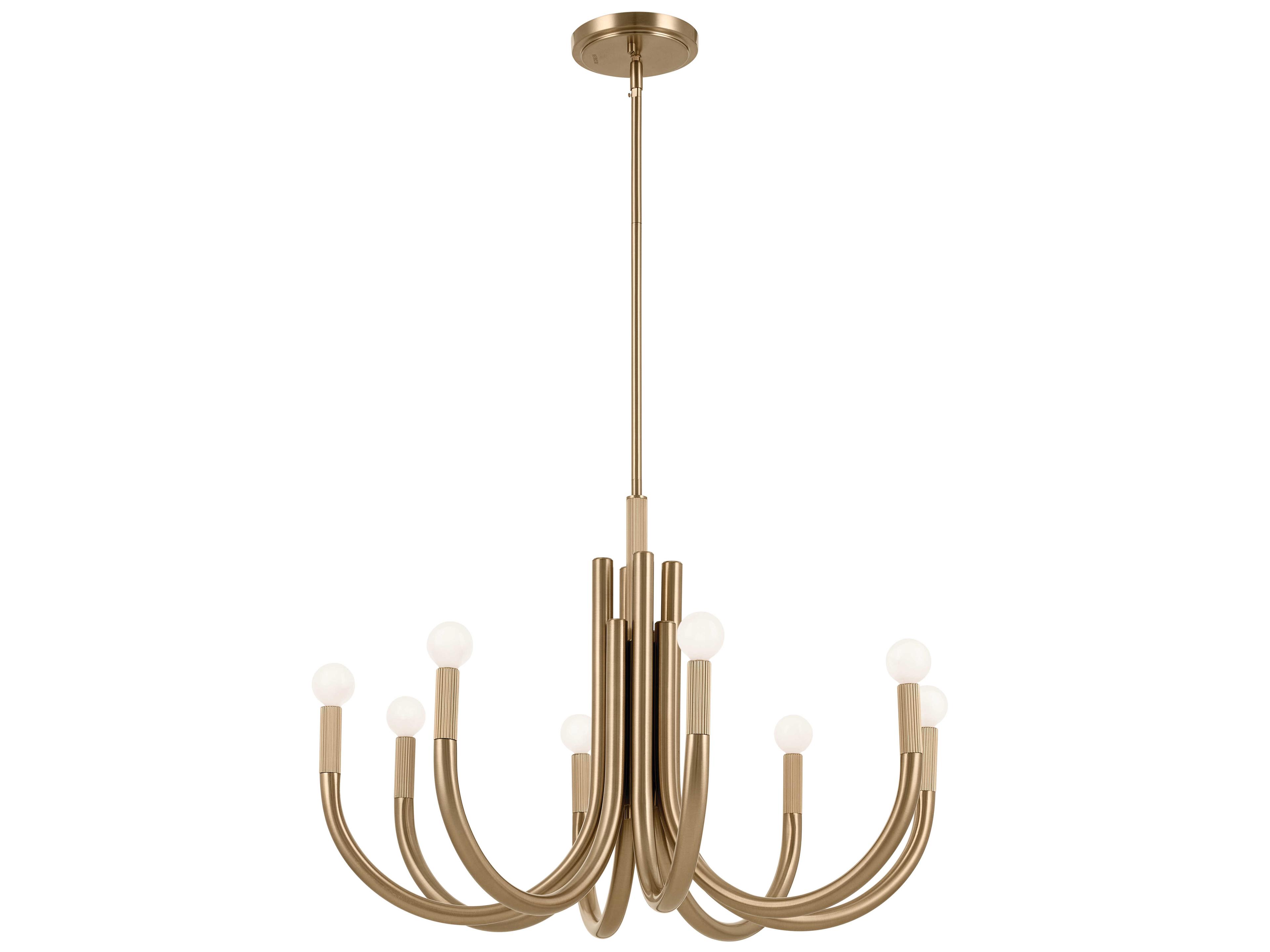 Odensa 8-Light Champagne Bronze Candelabra Chandelier