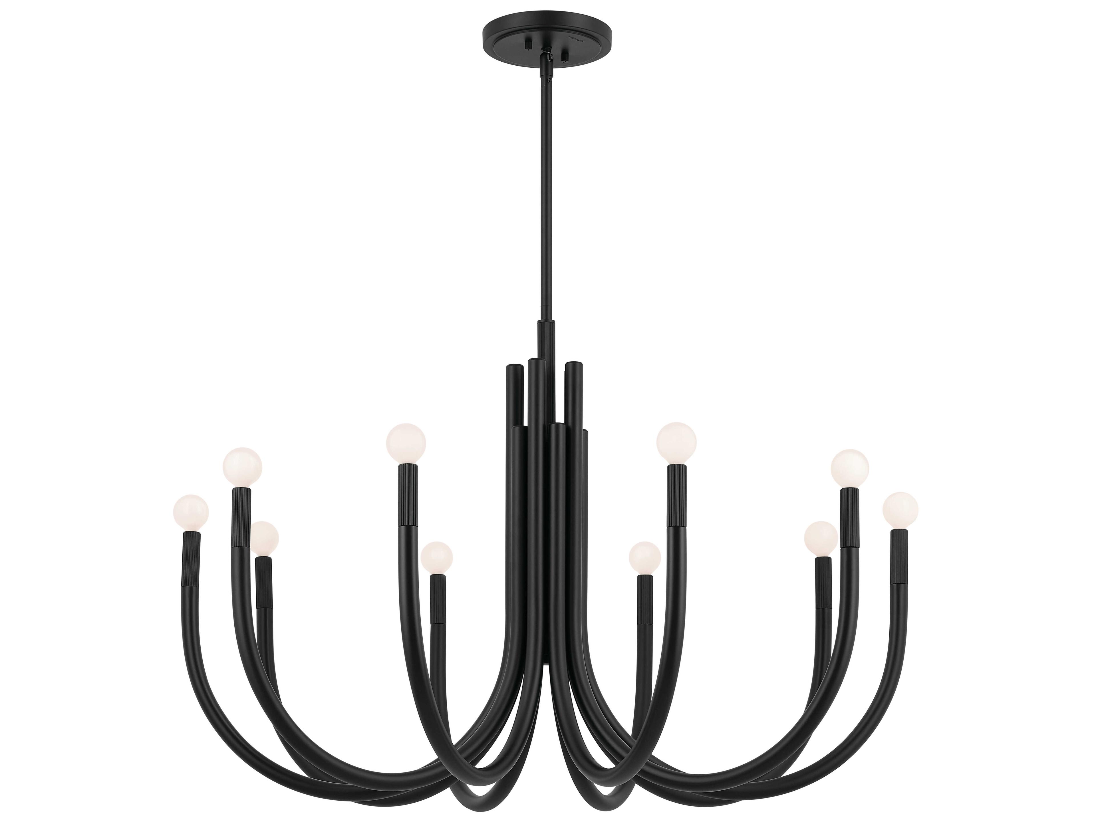 Odensa 10-Light Black Candelabra Chandelier