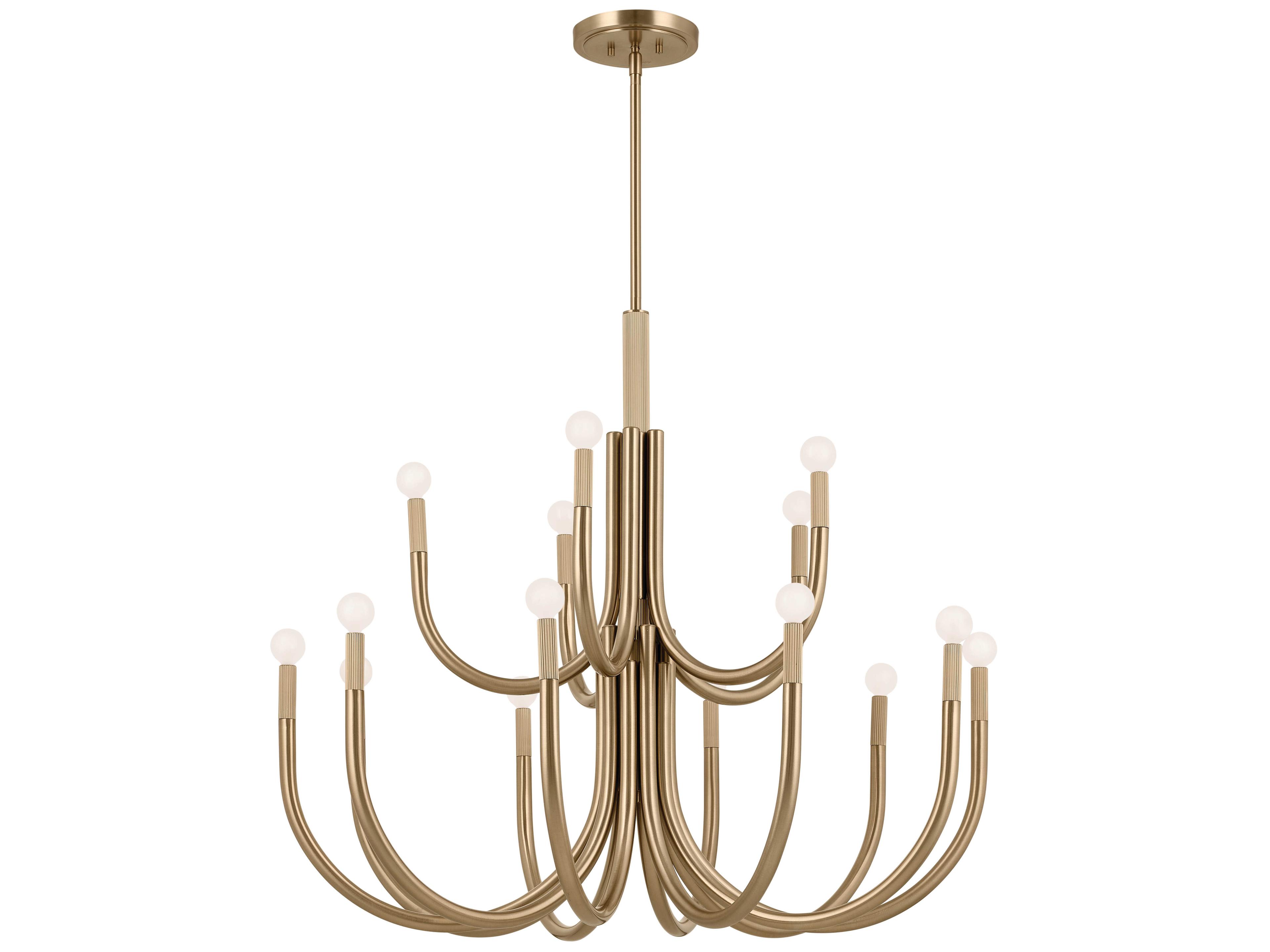 Odensa 15-Light Champagne Bronze Candelabra Chandelier
