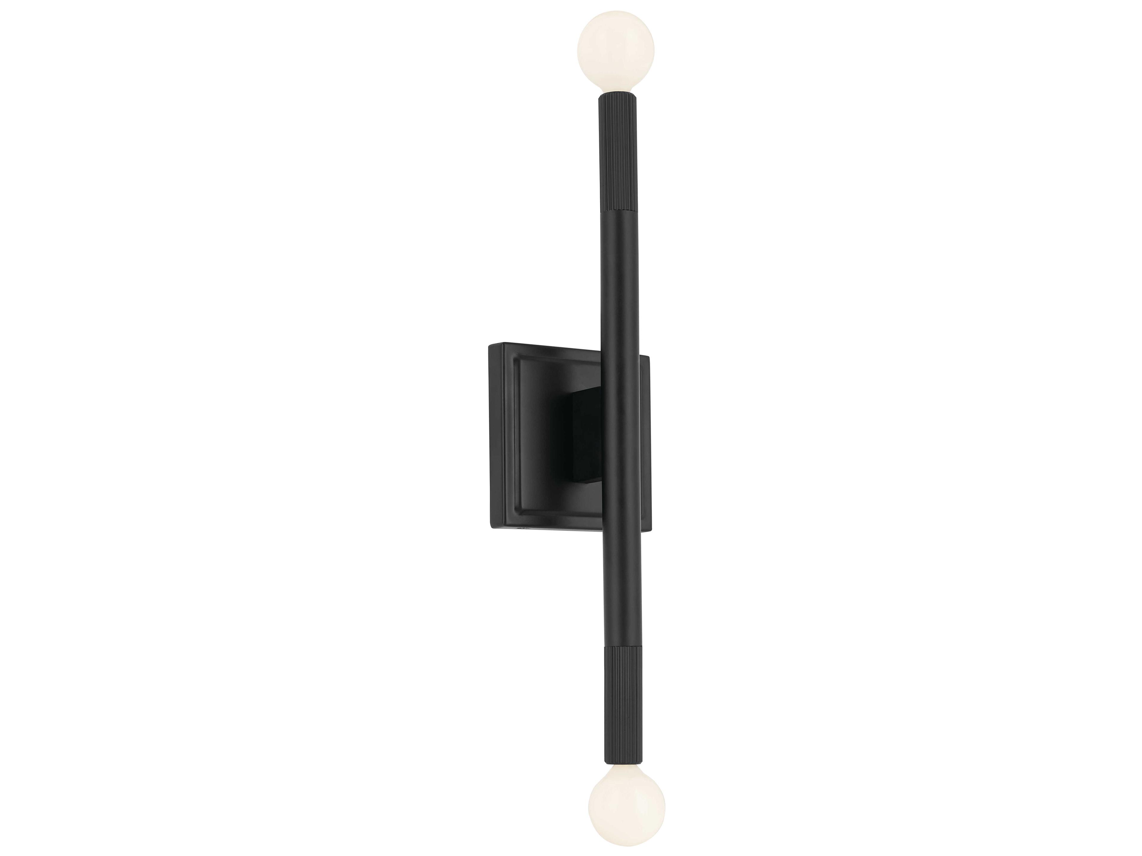 Odensa 2-Light Black Wall Sconce