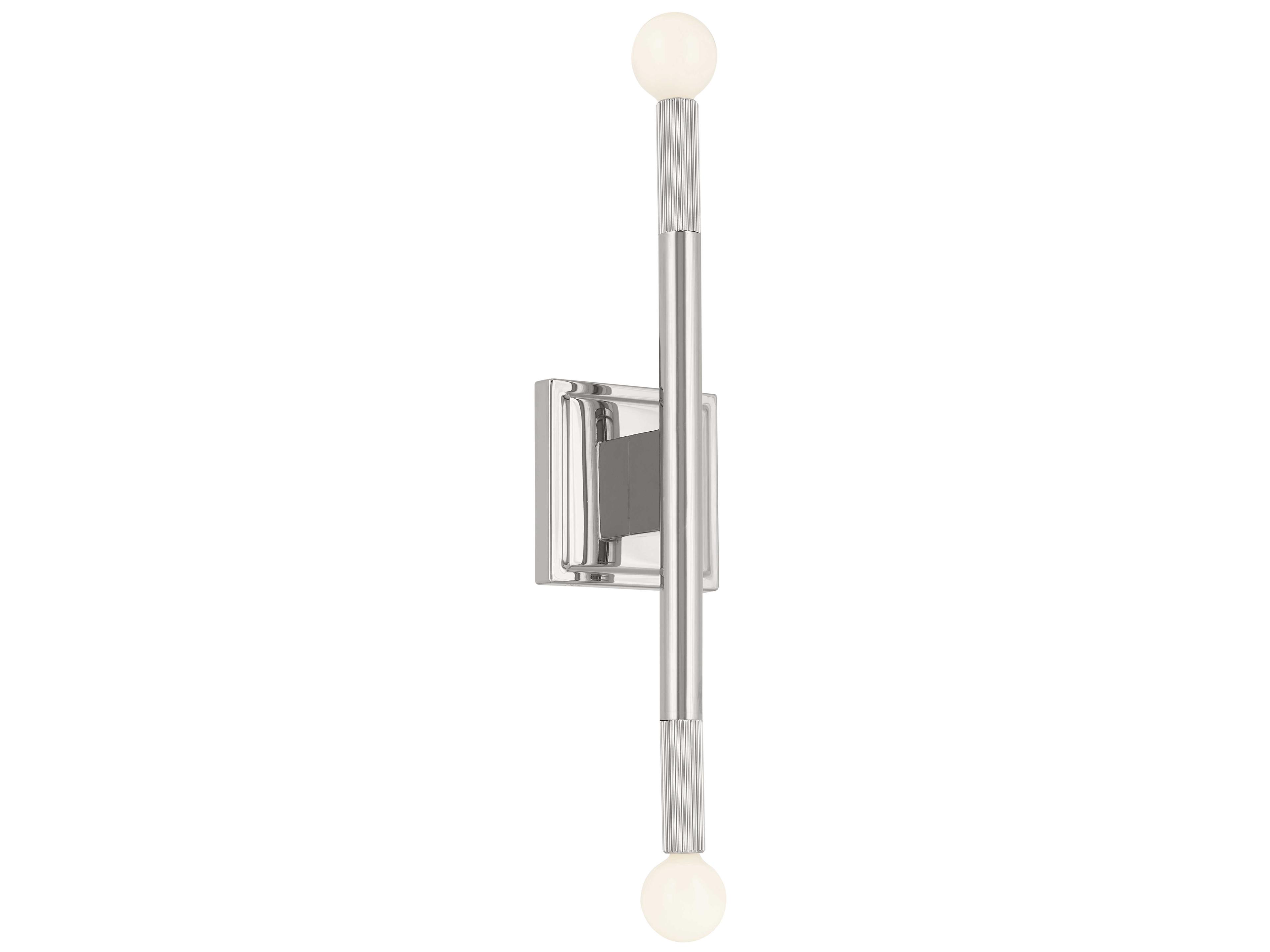 Odensa 2-Light Polished Nickel Wall Sconce